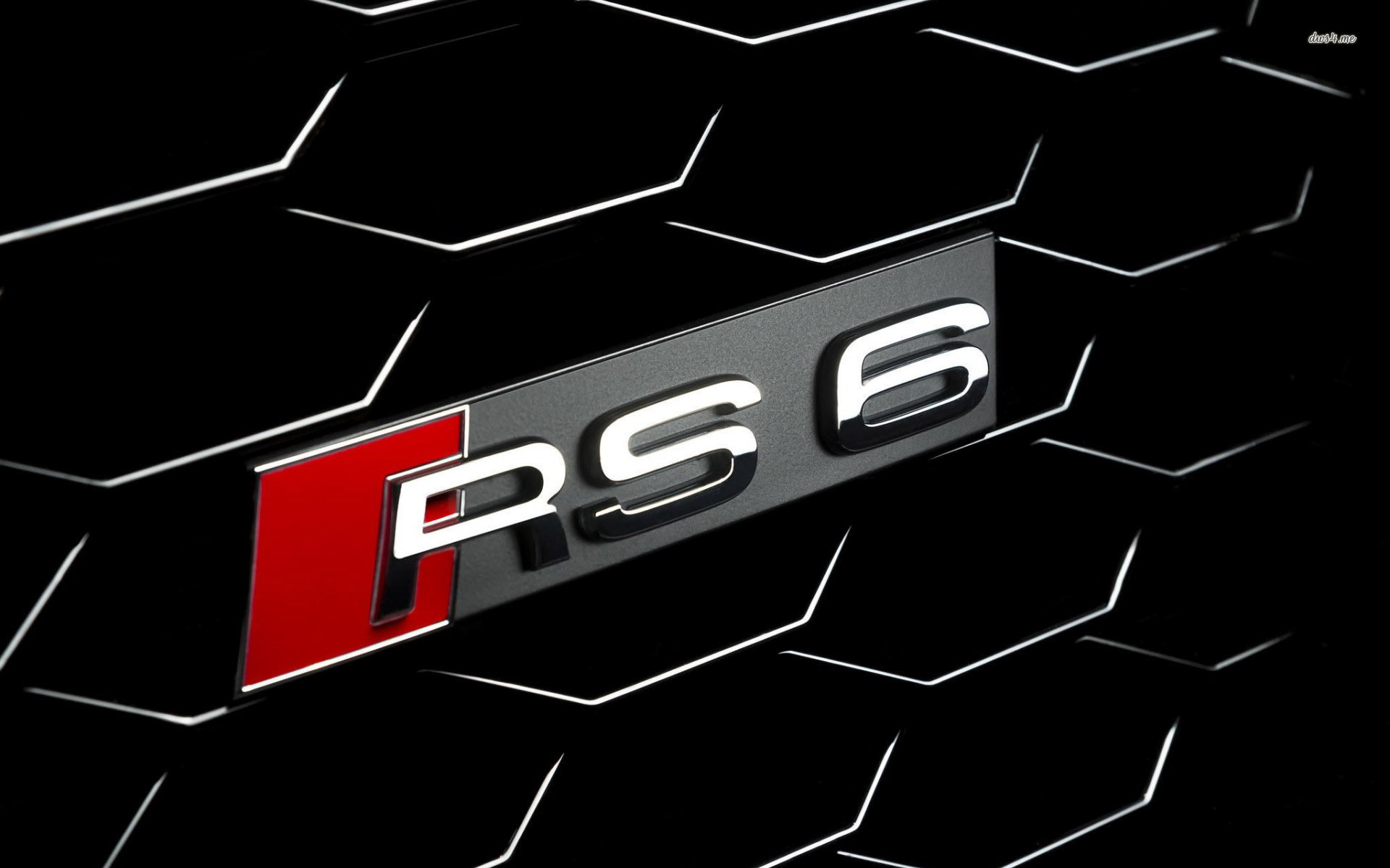 Audi RS6 Emblem on Black Grille HD Wallpaper