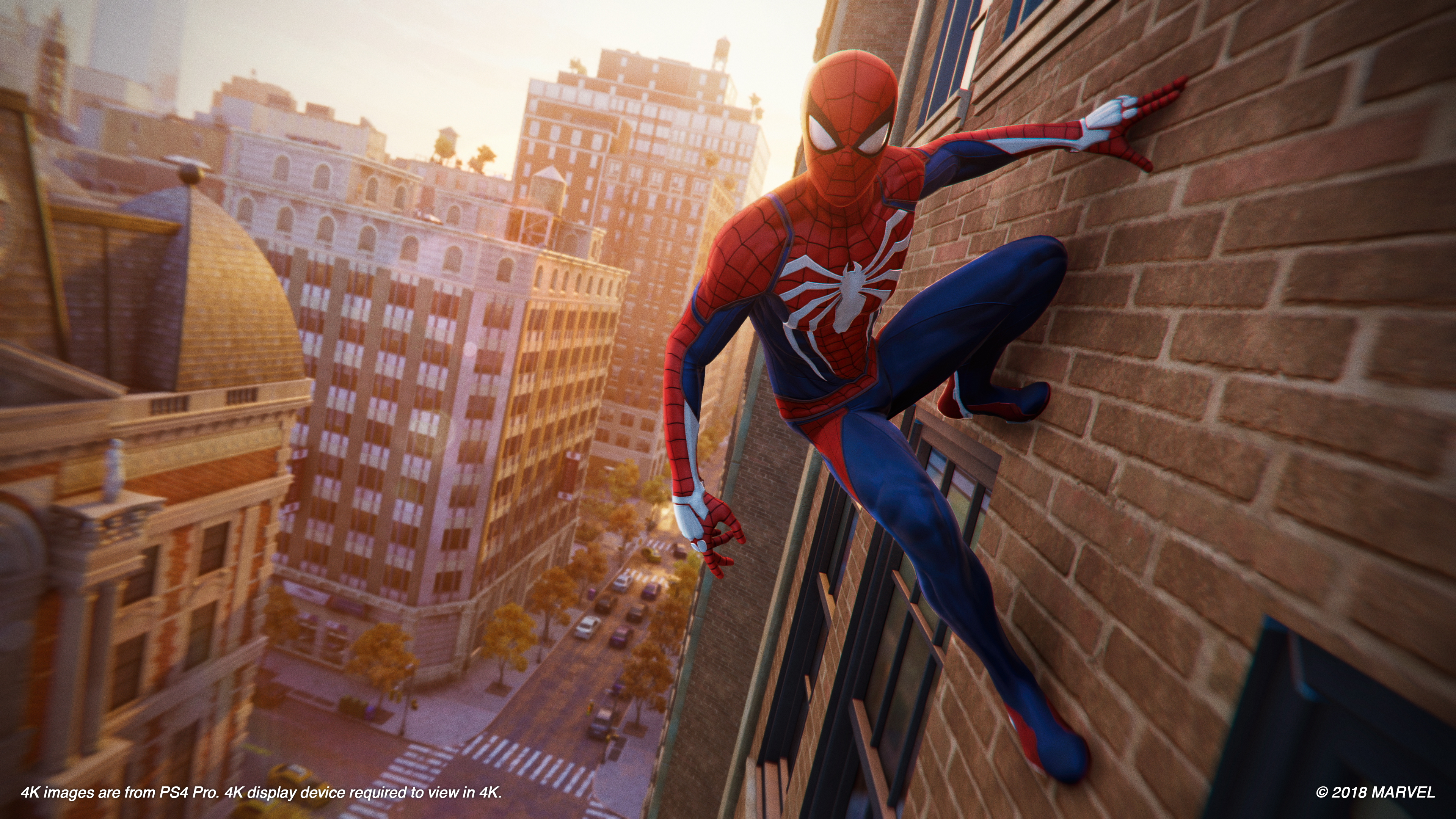 Spider-Man from Marvel Comics in a City HD Wallpaper
