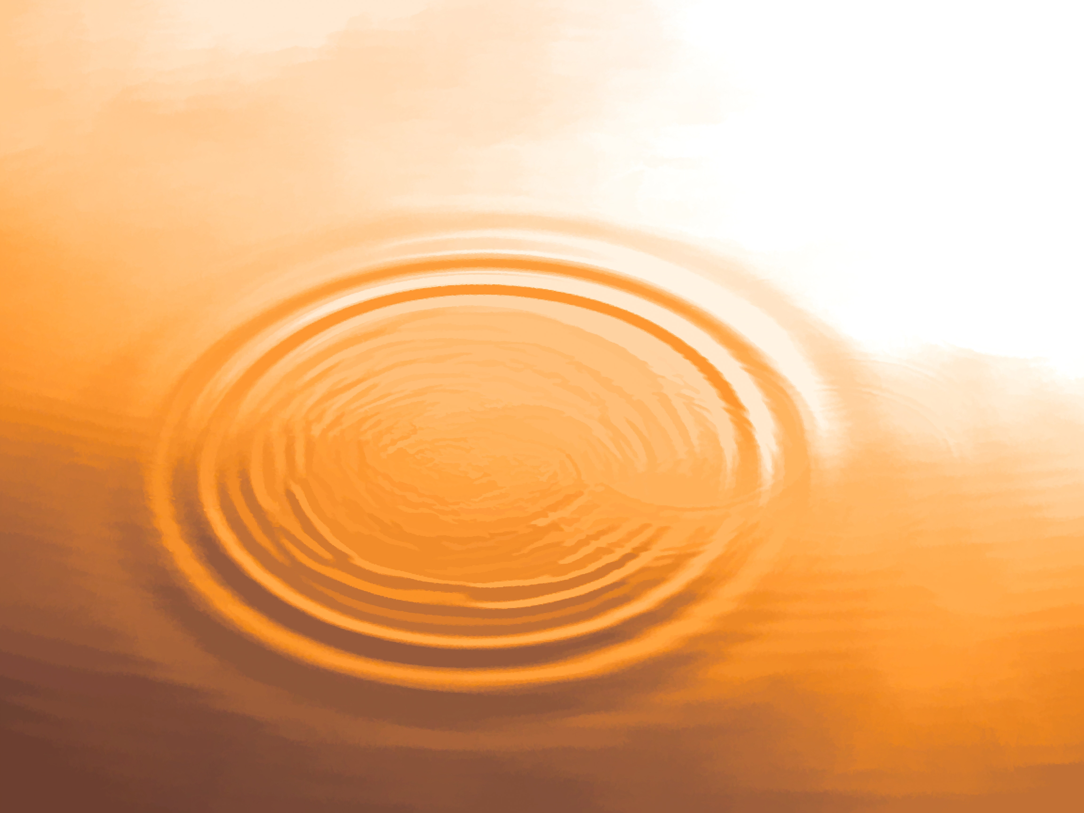 Orange water ripple with golden light HD Wallpaper