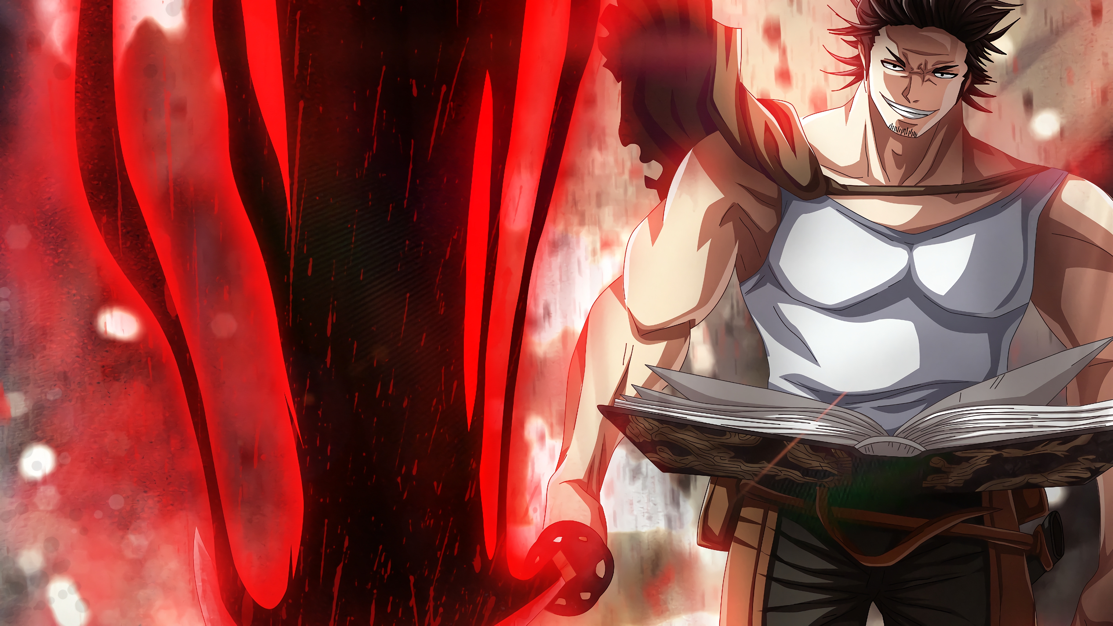 Yami Sukehiro from Black Clover casting a spell HD Wallpaper