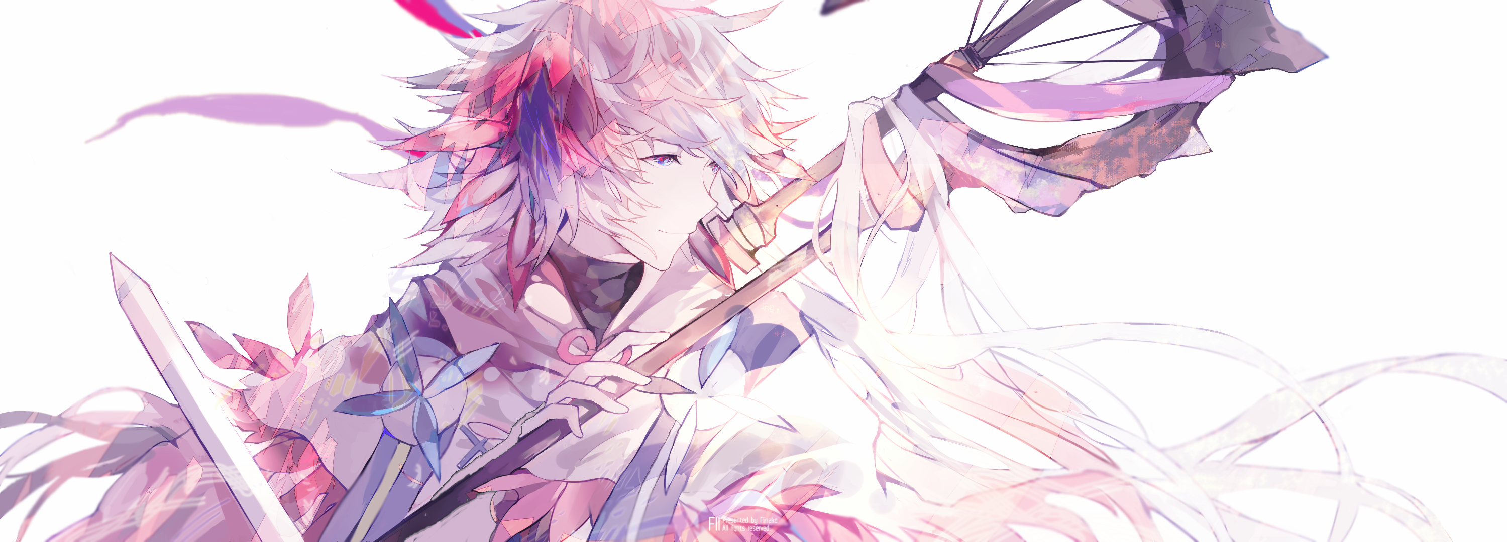 Merlin from Fate Series with sword and umbrella HD Wallpaper