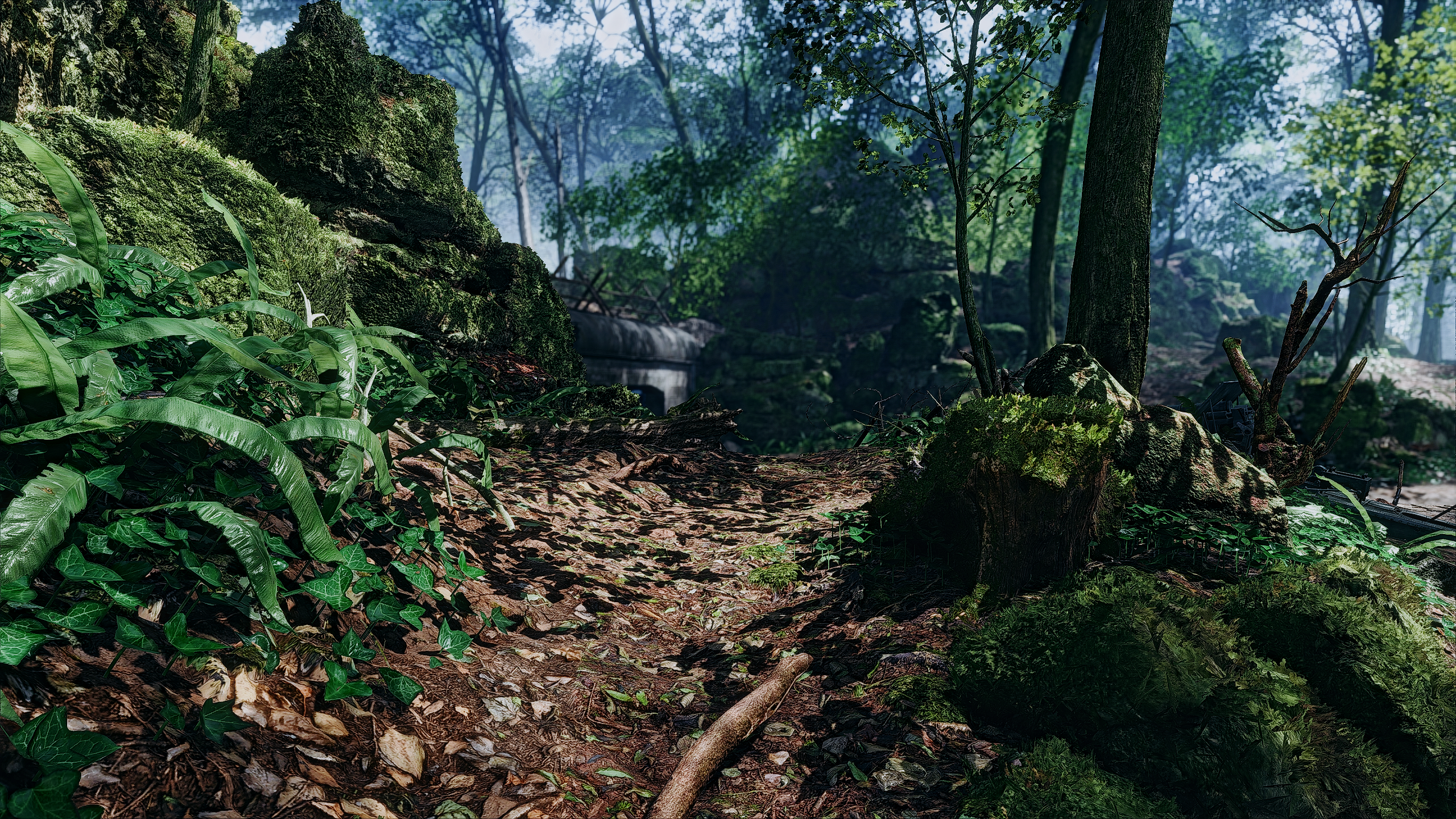 Forest path with ruins in Battlefield 1 HD Wallpaper
