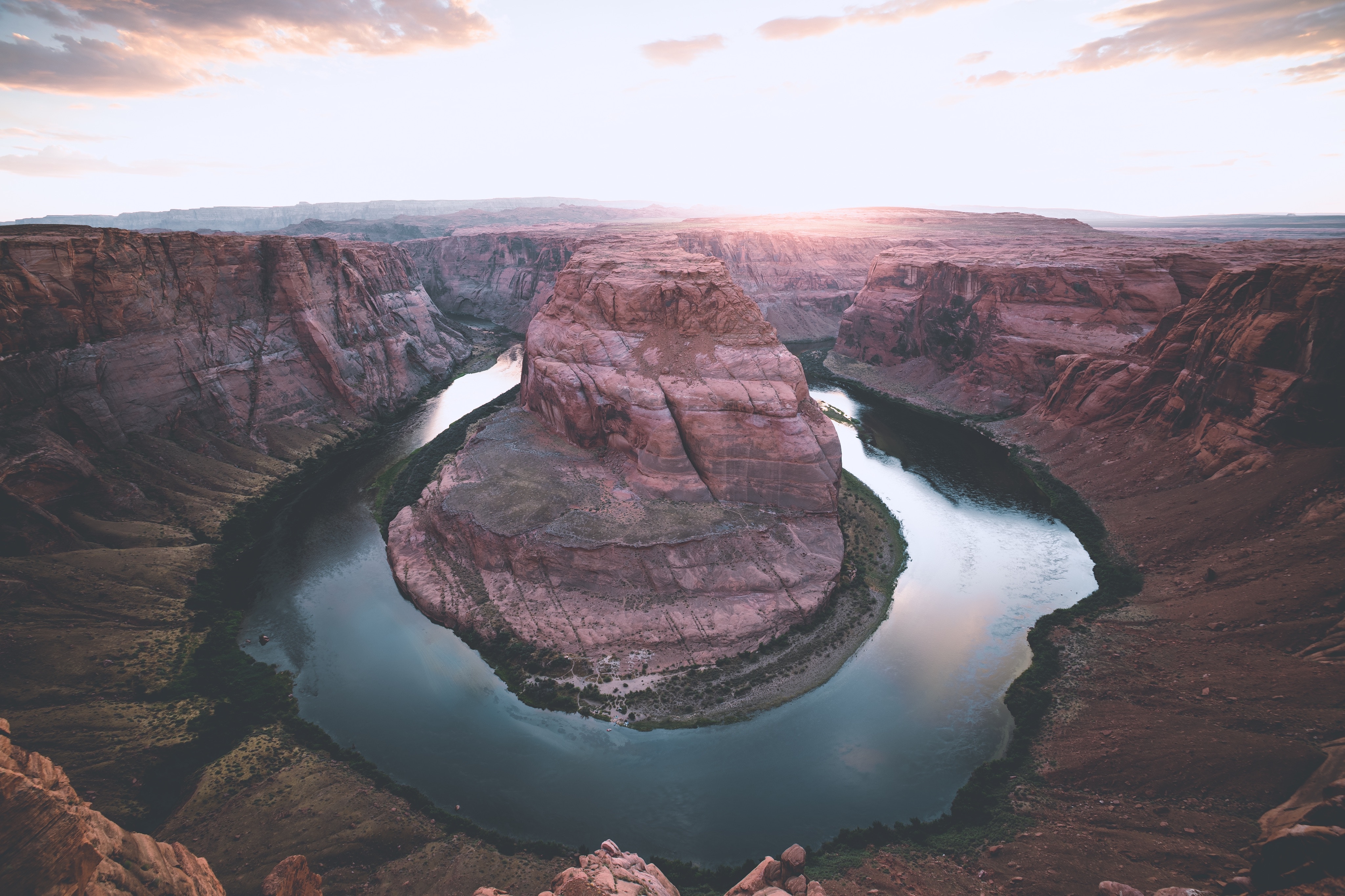 Horseshoe Bend Grand Canyon River at Sunset HD Wallpaper