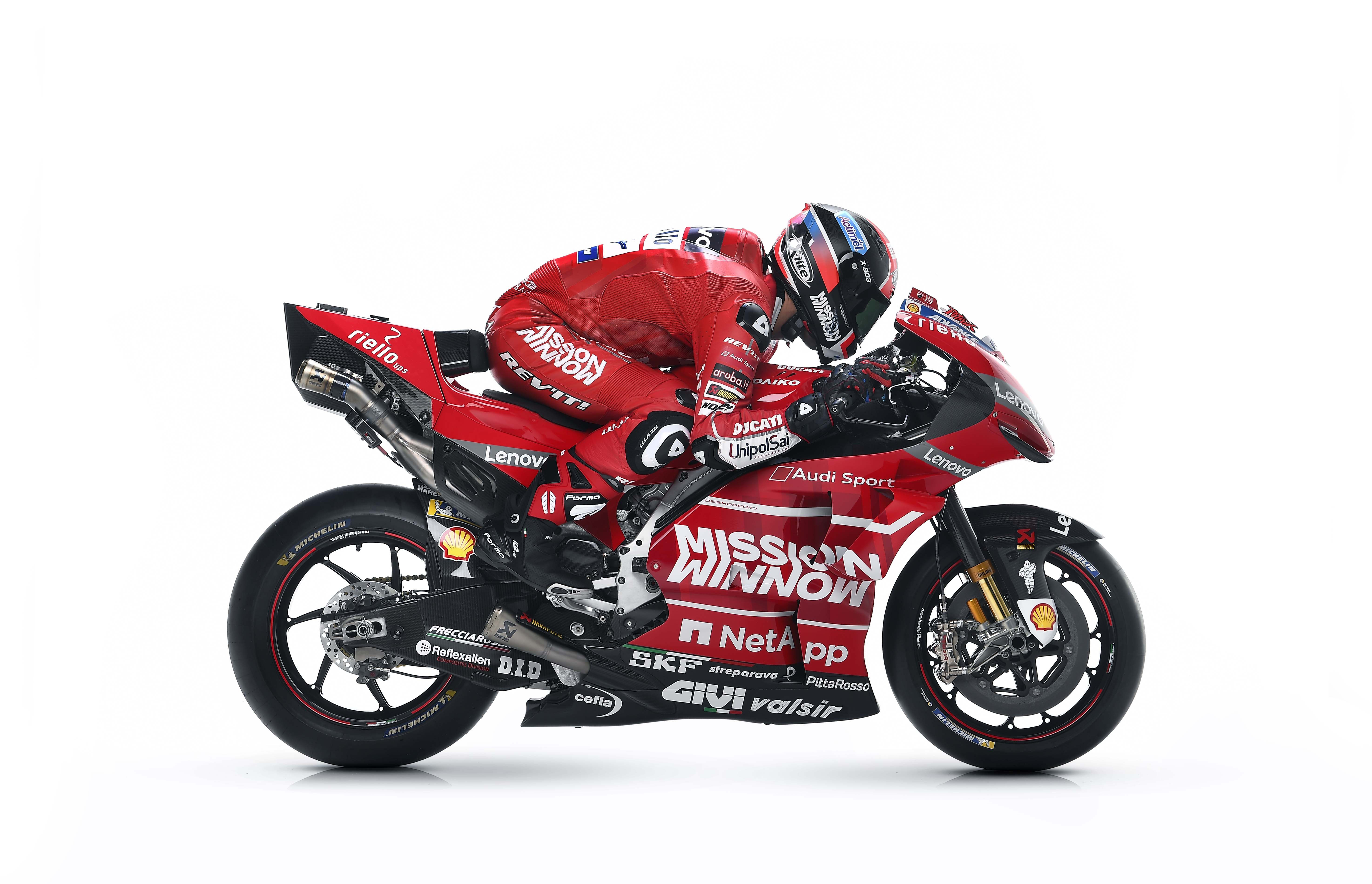 Andrea Dovizioso on Ducati Desmosedici GP19 MotoGP race bike HD Wallpaper
