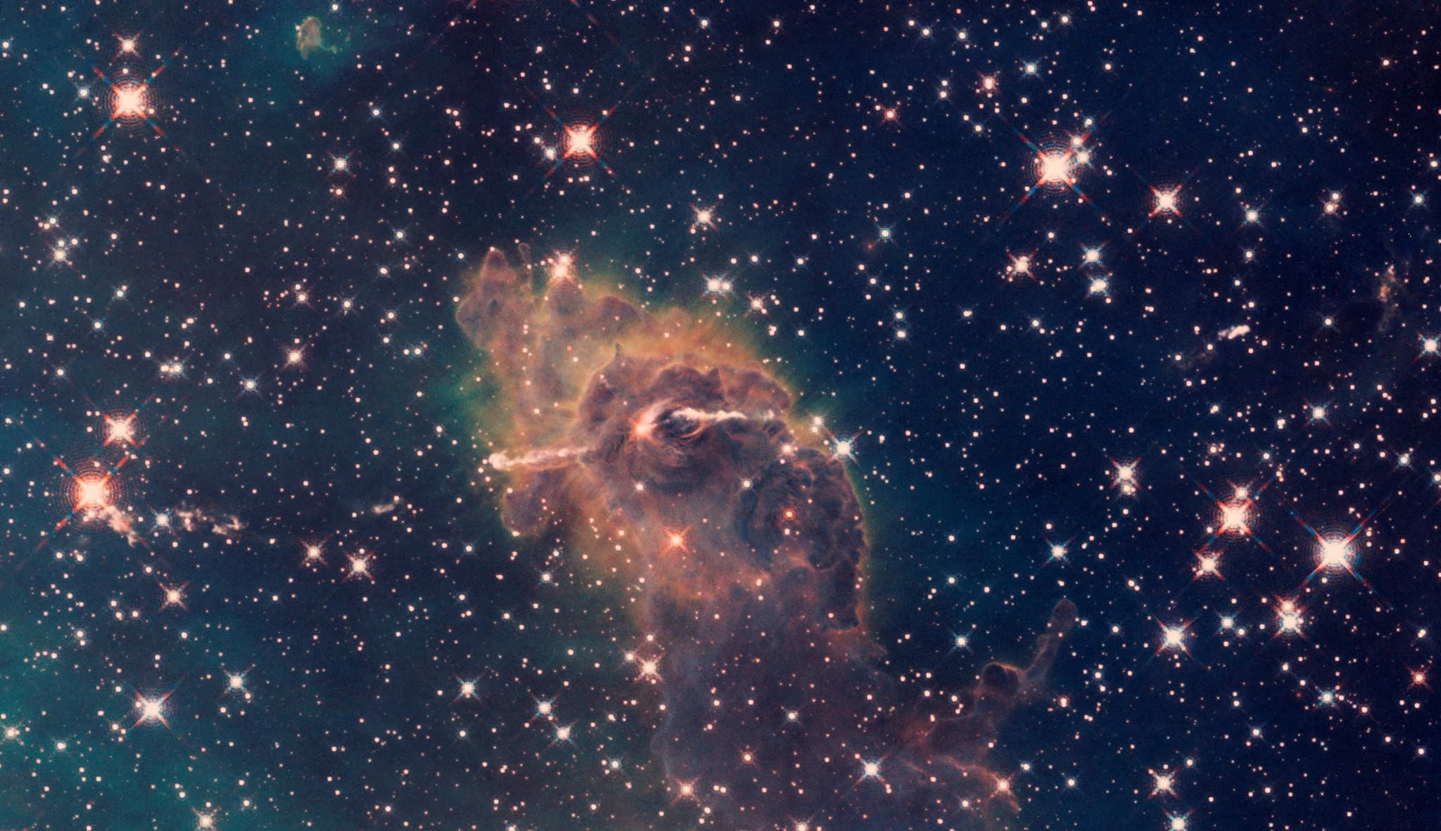 Pillars of Creation nebula in space HD Wallpaper