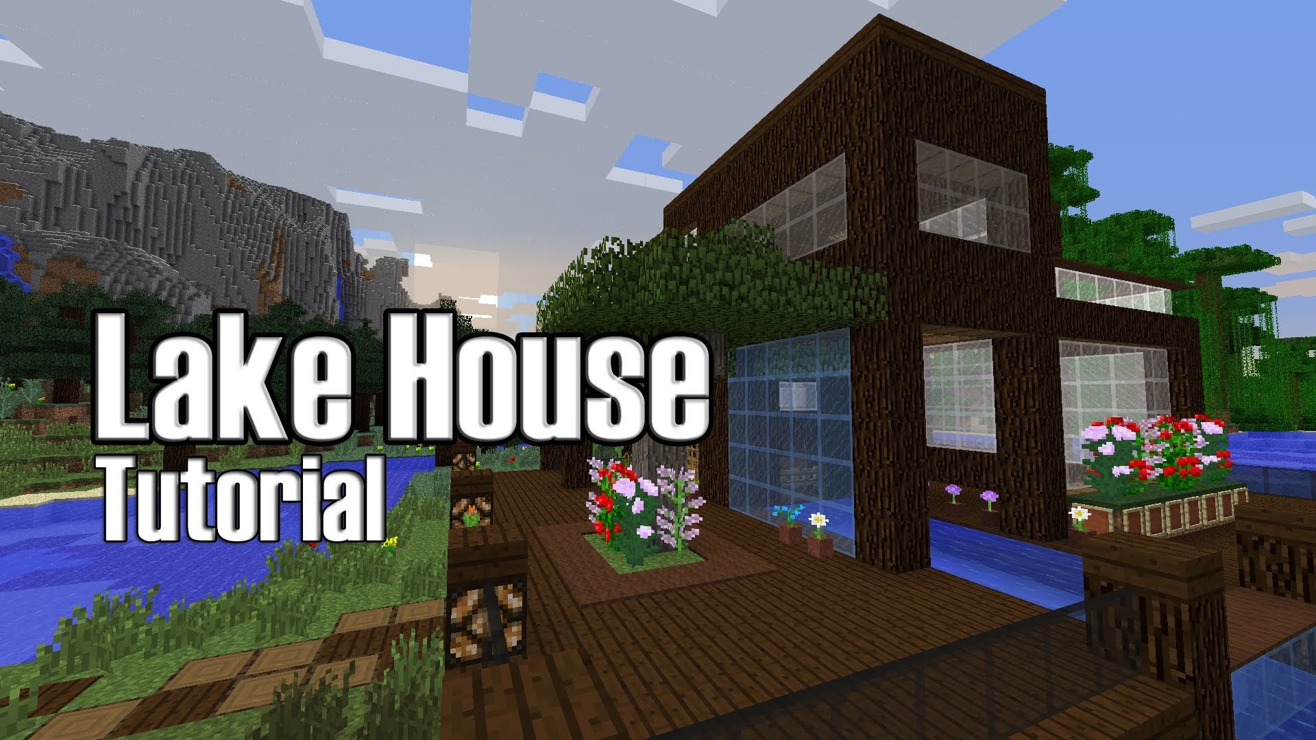 Minecraft Lake House Tutorial HD Wallpaper