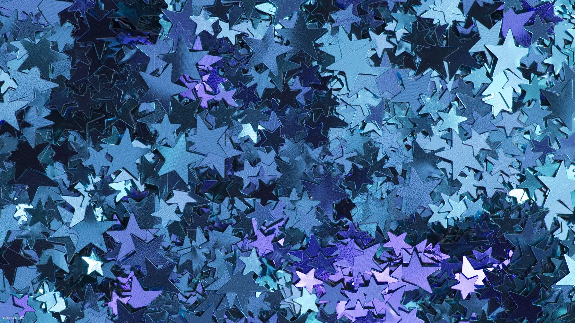 Blue and Purple Star Confetti Glitter HD Wallpaper