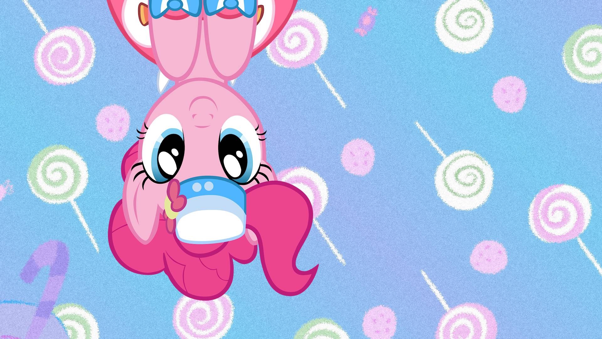 Pinkie Pie from My Little Pony holding a cup HD Wallpaper