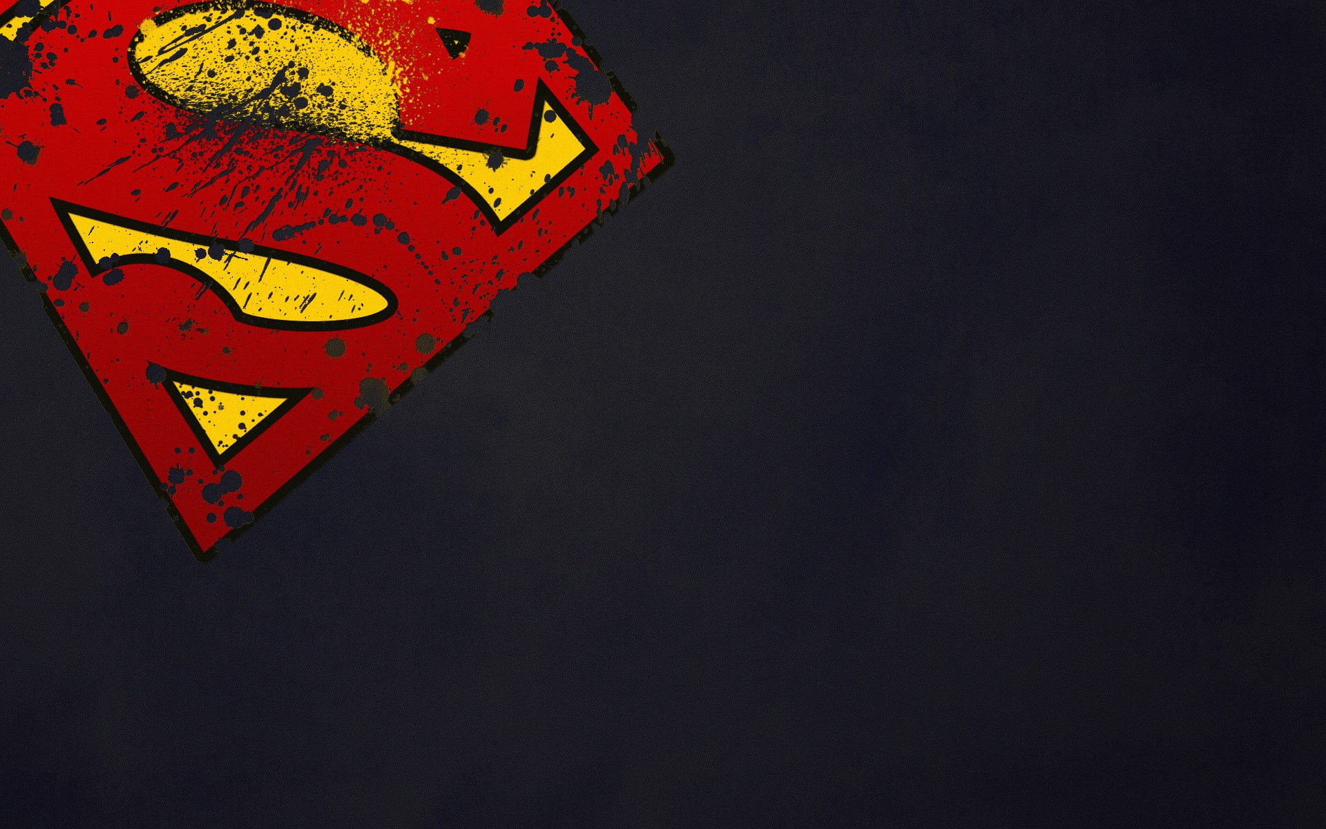 Superman logo with distressed texture HD Wallpaper