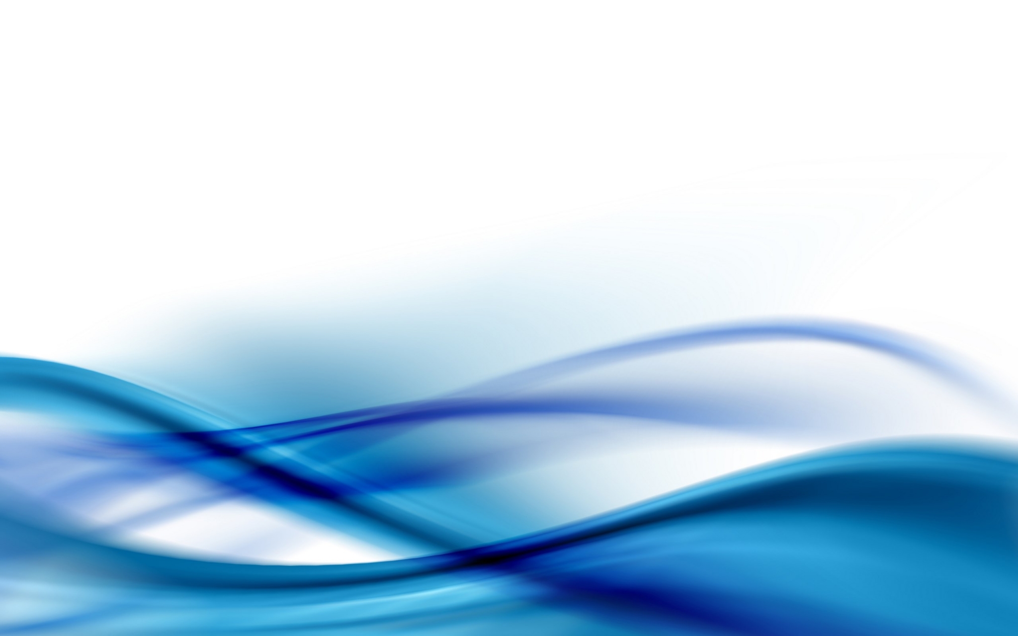 Blue abstract waves on white background HD Wallpaper