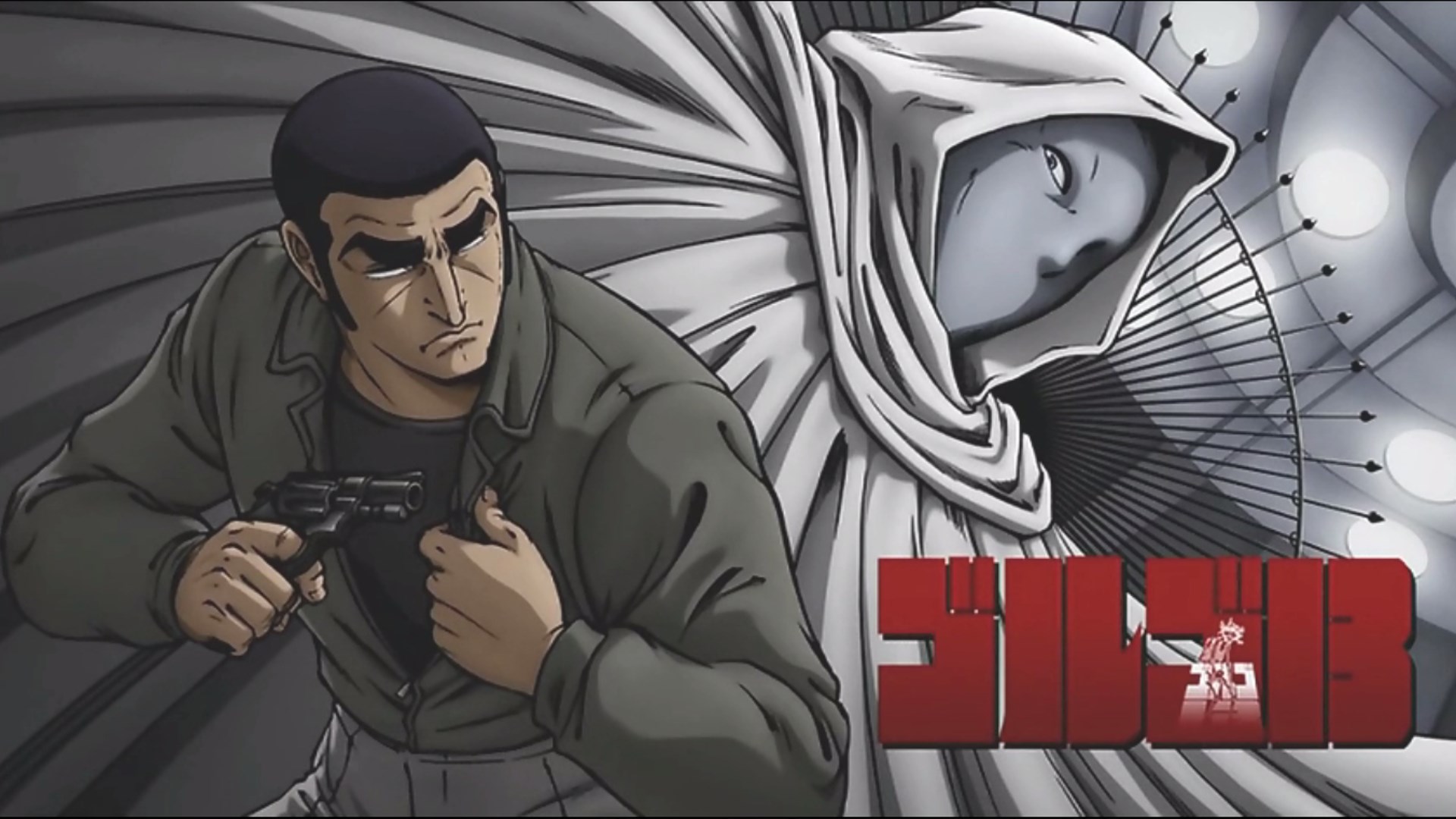 Golgo 13 with a mysterious figure HD Wallpaper