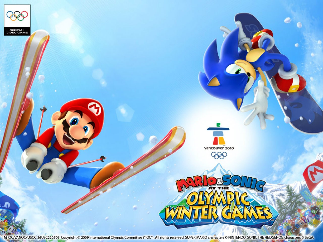 Mario & Sonic at the Olympic Winter Games HD Wallpaper