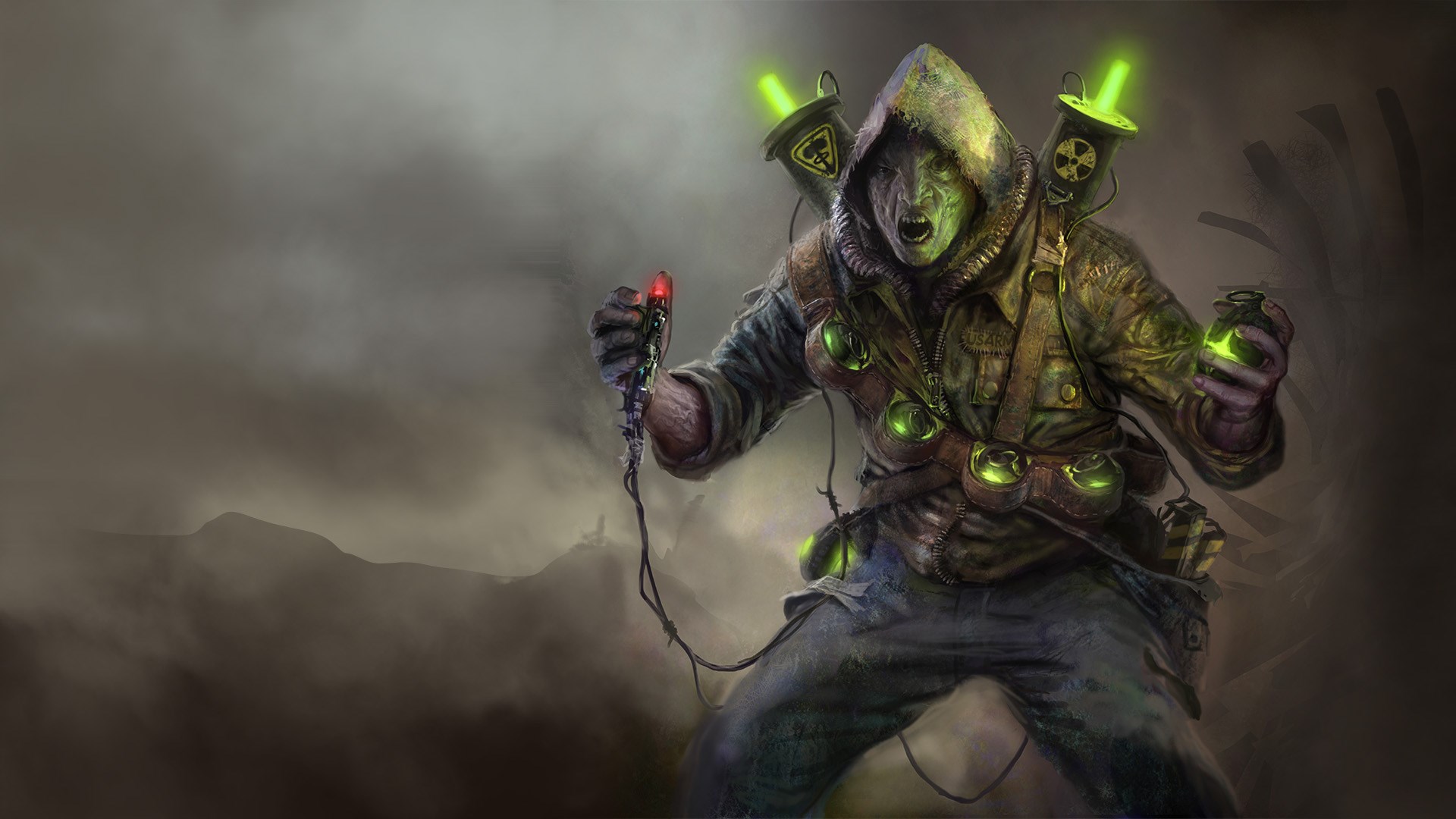 Wasteland 2 character with radioactive equipment HD Wallpaper