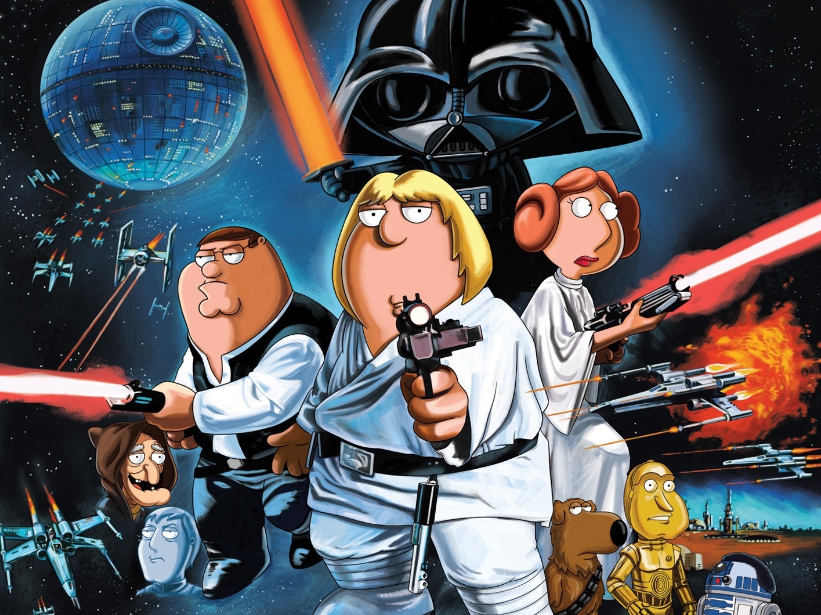 Family Guy characters in Star Wars parody HD Wallpaper