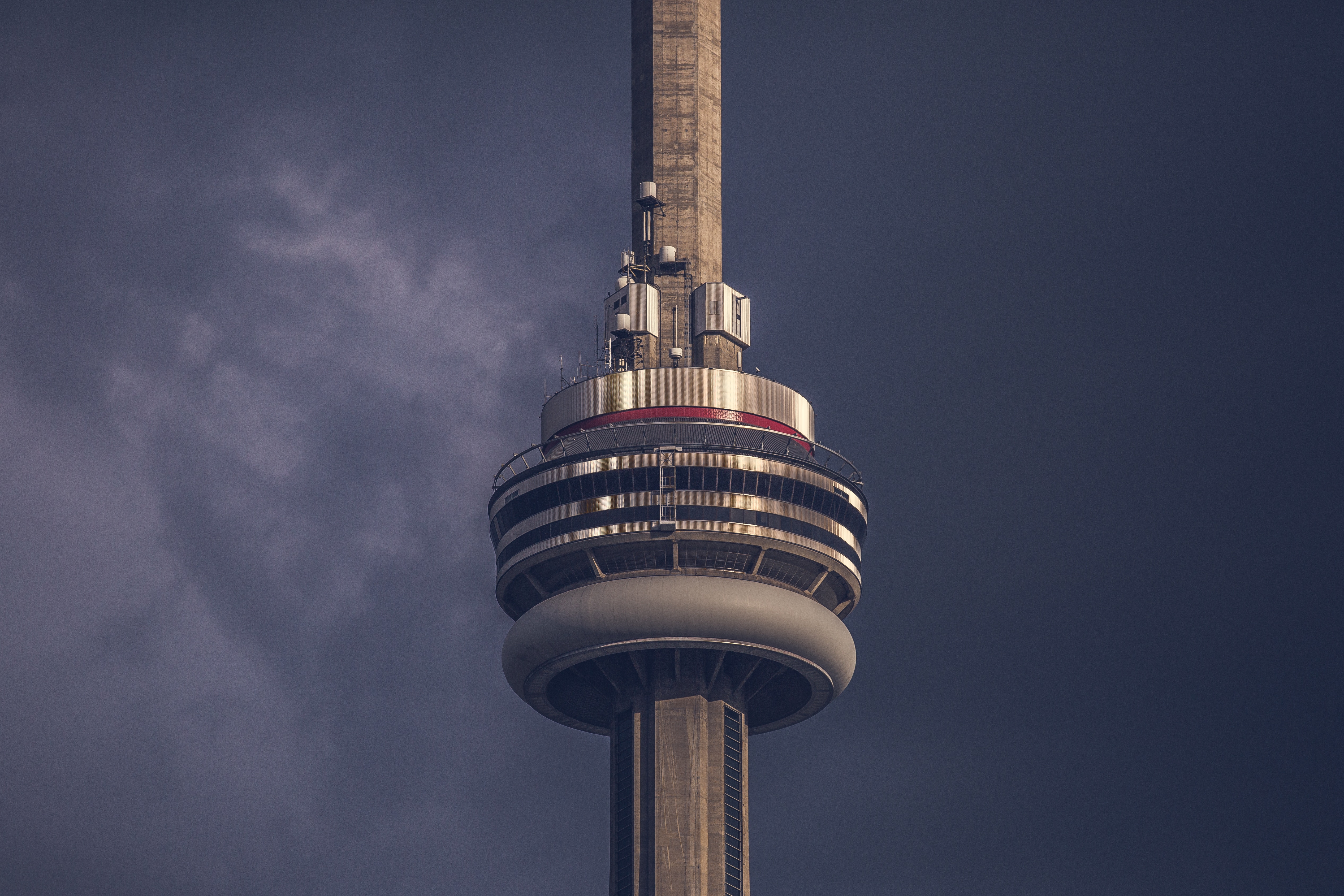 CN Tower against a stormy sky HD Wallpaper