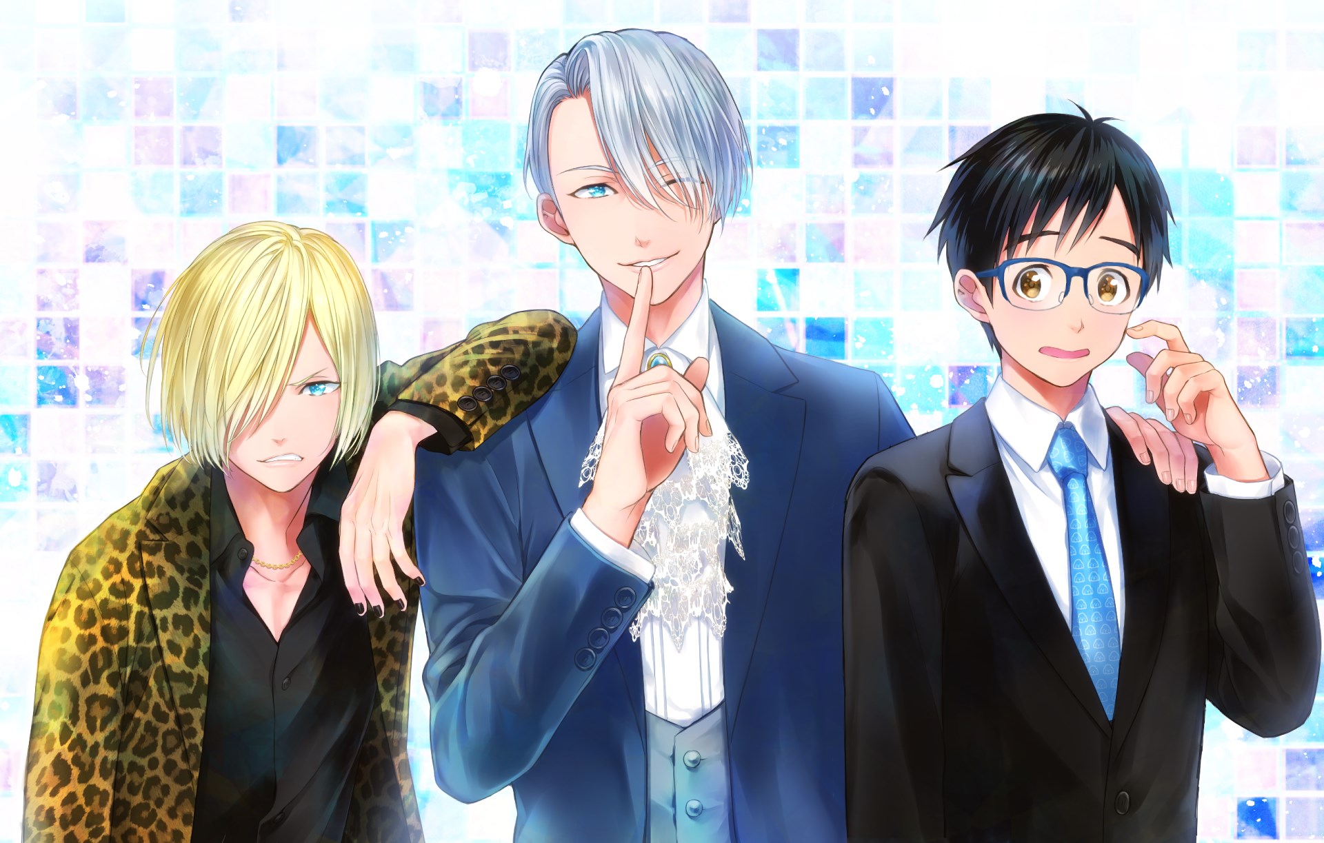 Yuri Katsuki, Victor Nikiforov, Yuri Plisetsky from Yuri!!! on Ice HD Wallpaper