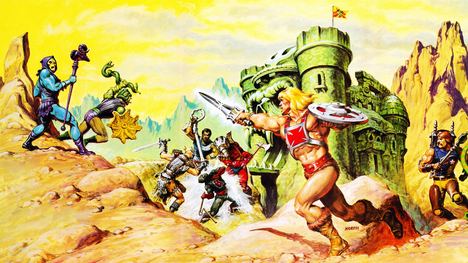 He-Man and the Masters of the Universe battle scene HD Wallpaper