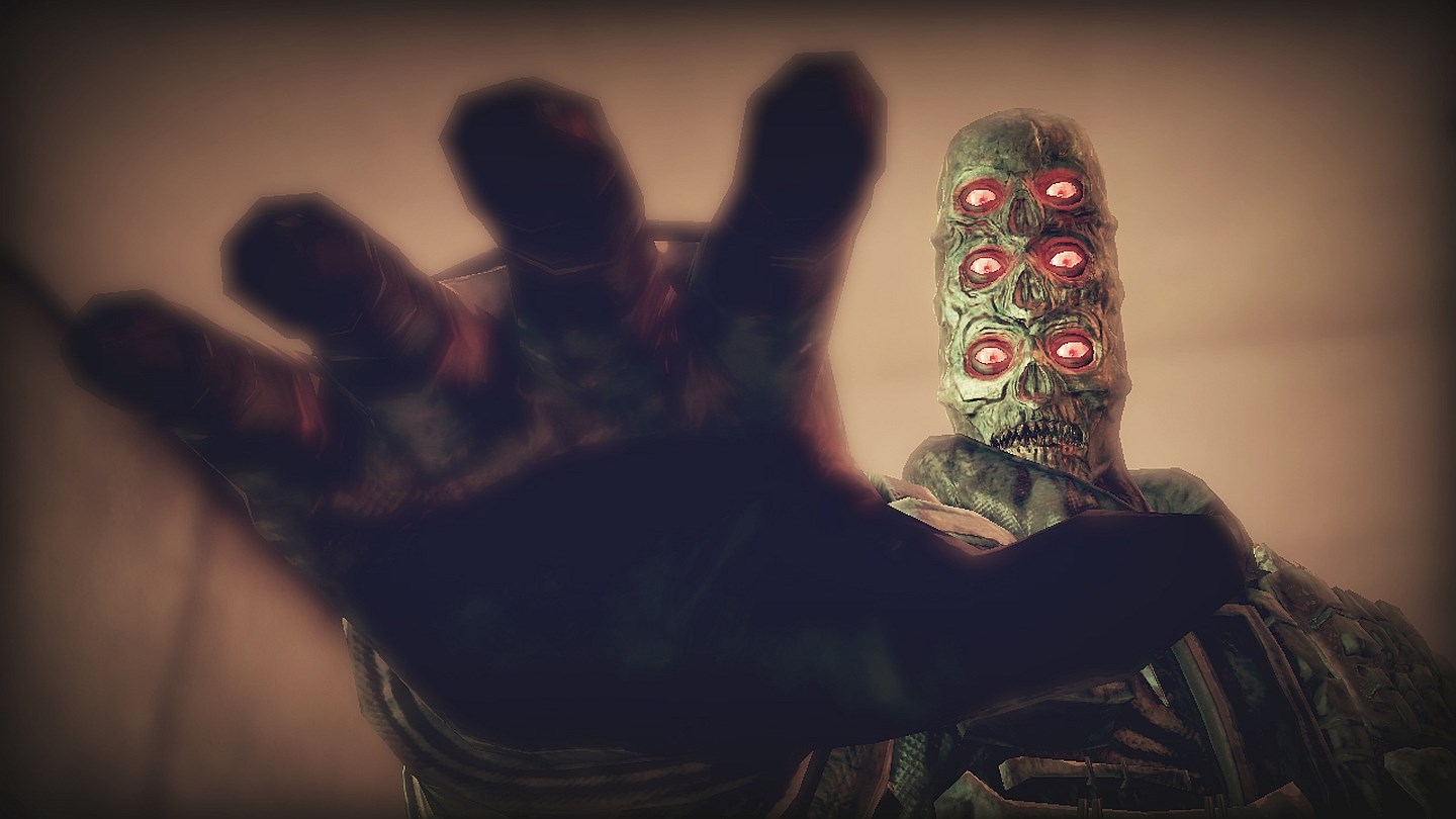 Creature with multiple eyes reaching out HD Wallpaper