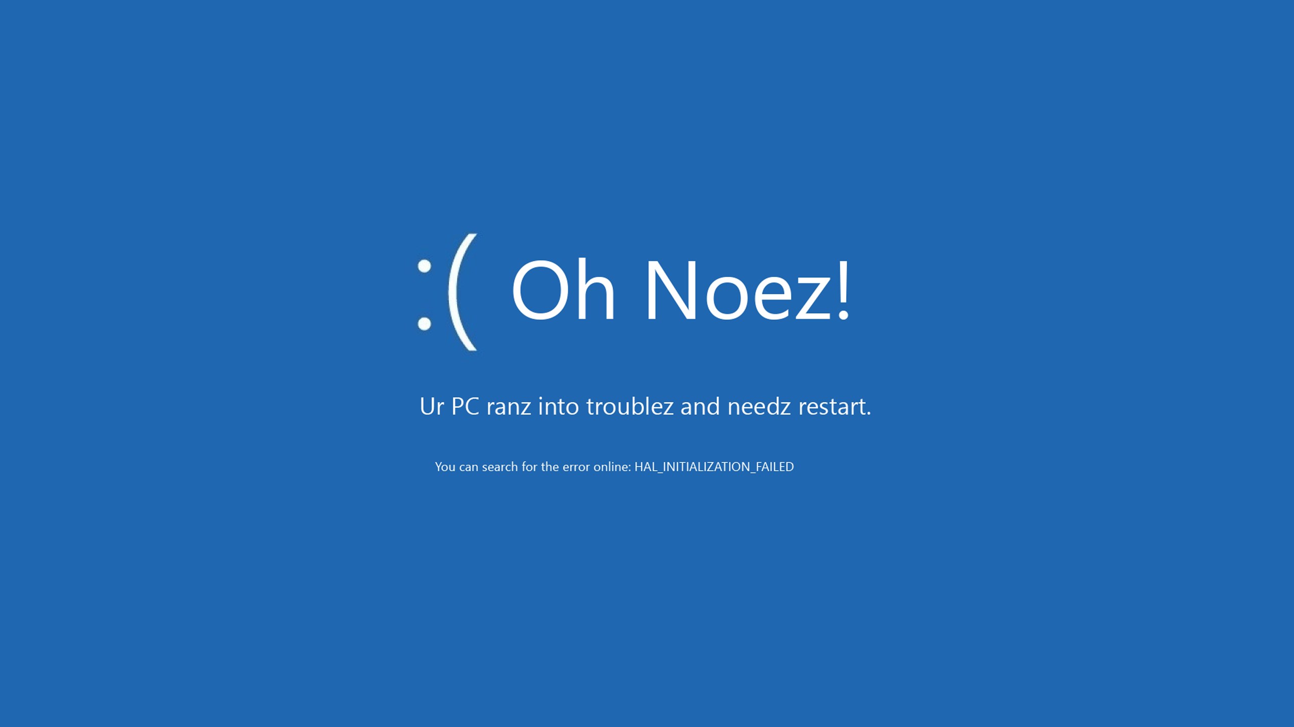 Blue Screen of Death with text HD Wallpaper