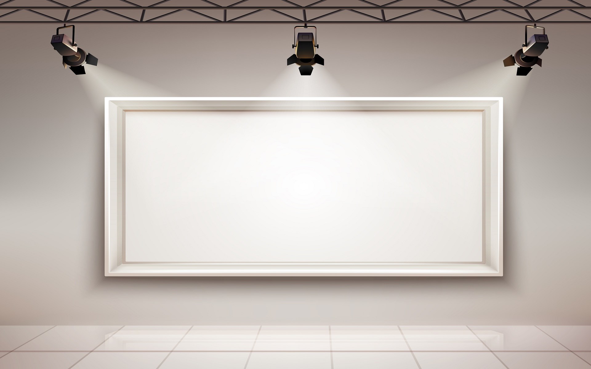 Gallery with spotlights HD Wallpaper