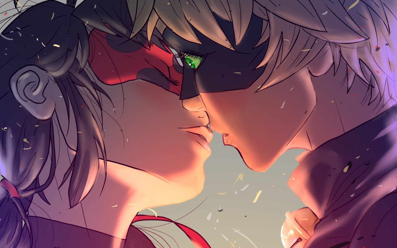 Ladybug and Cat Noir from Miraculous Tales of Ladybug and Cat Noir HD Wallpaper