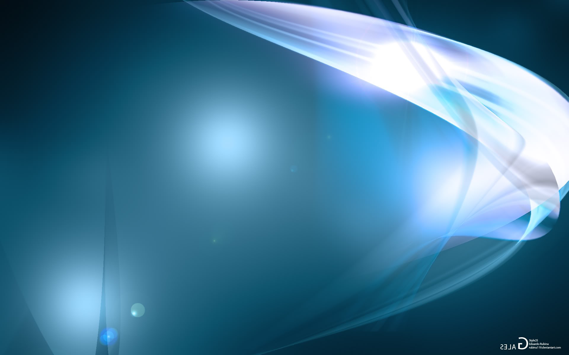 Abstract turquoise light streaks HD Wallpaper