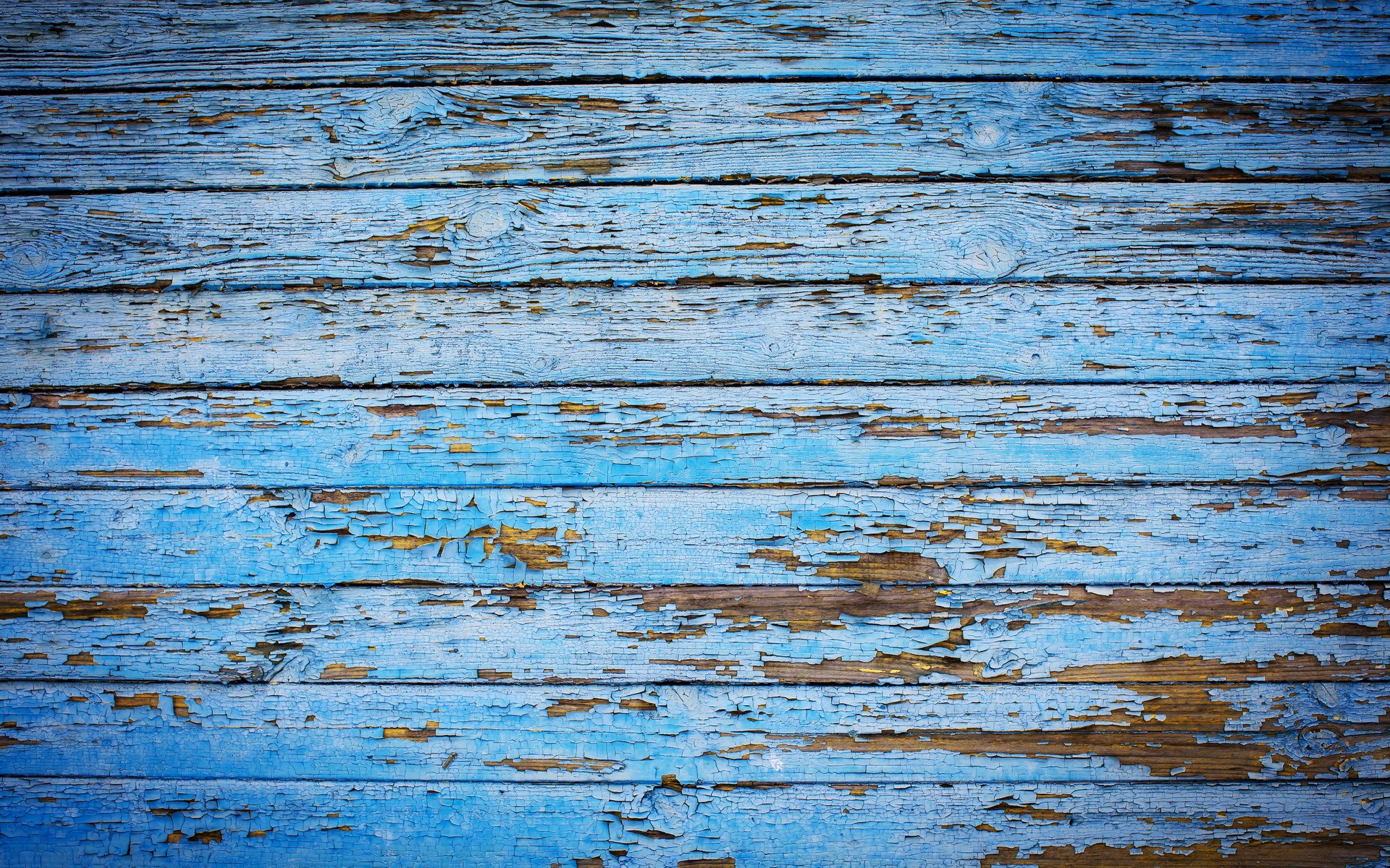 Peeling Blue Paint on Weathered Wood Planks HD Wallpaper