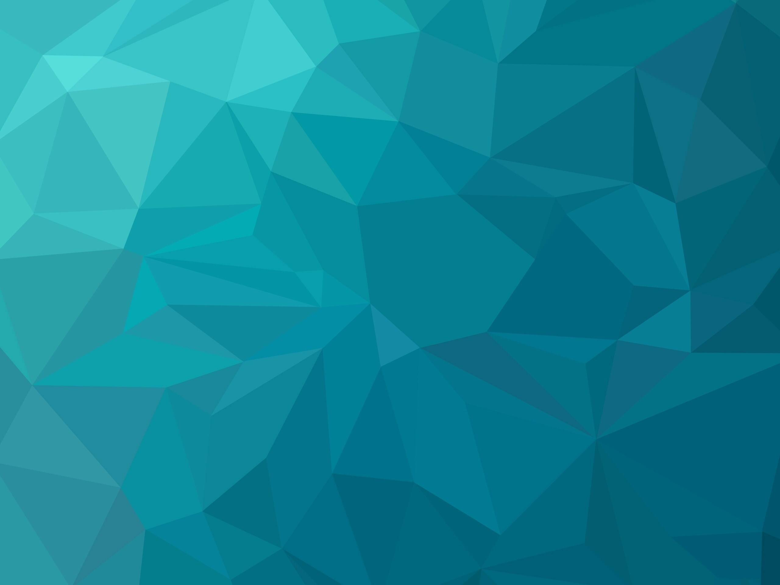 Abstract geometric pattern of teal triangles HD Wallpaper