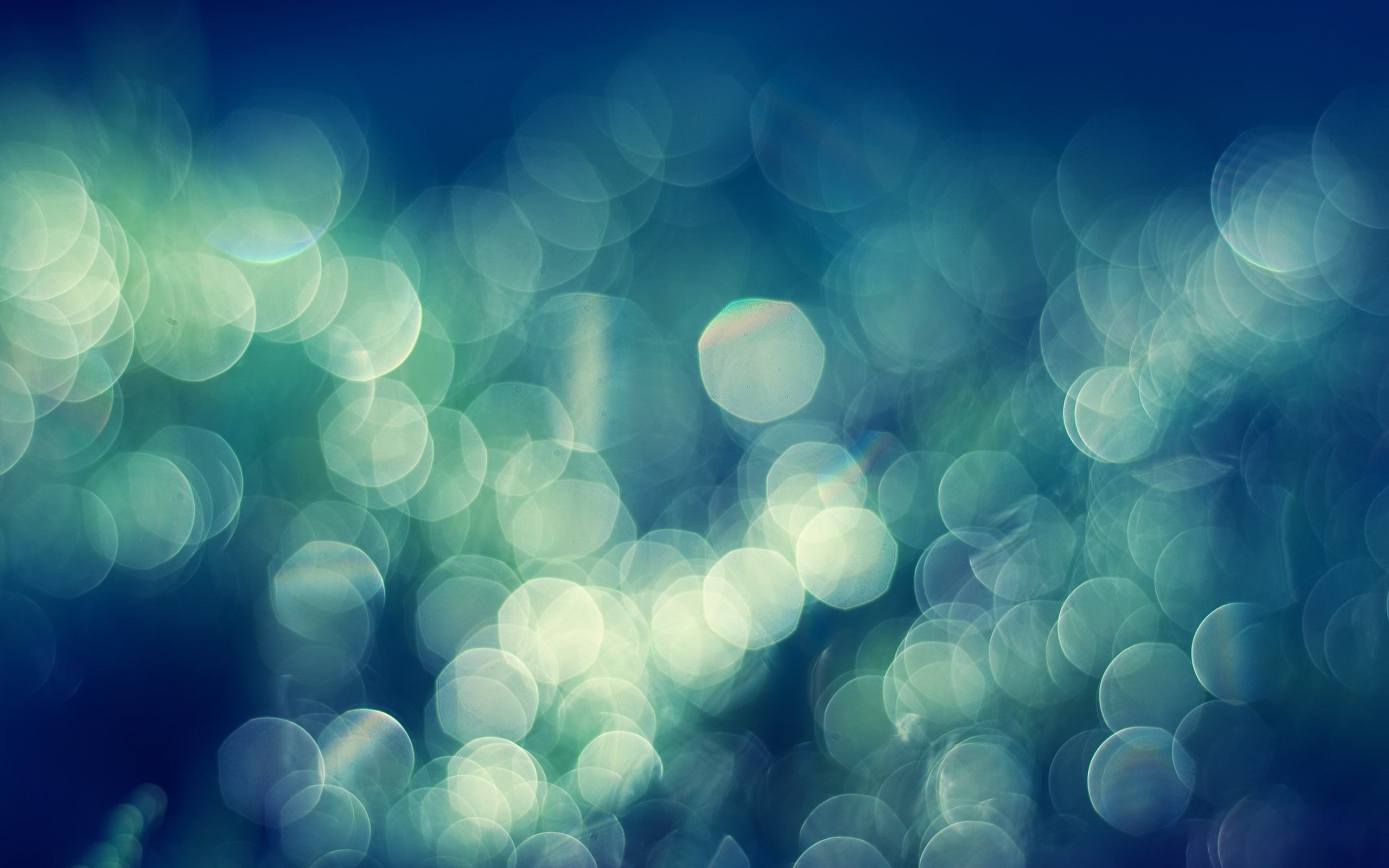 Bokeh lights abstract blue and green HD Wallpaper