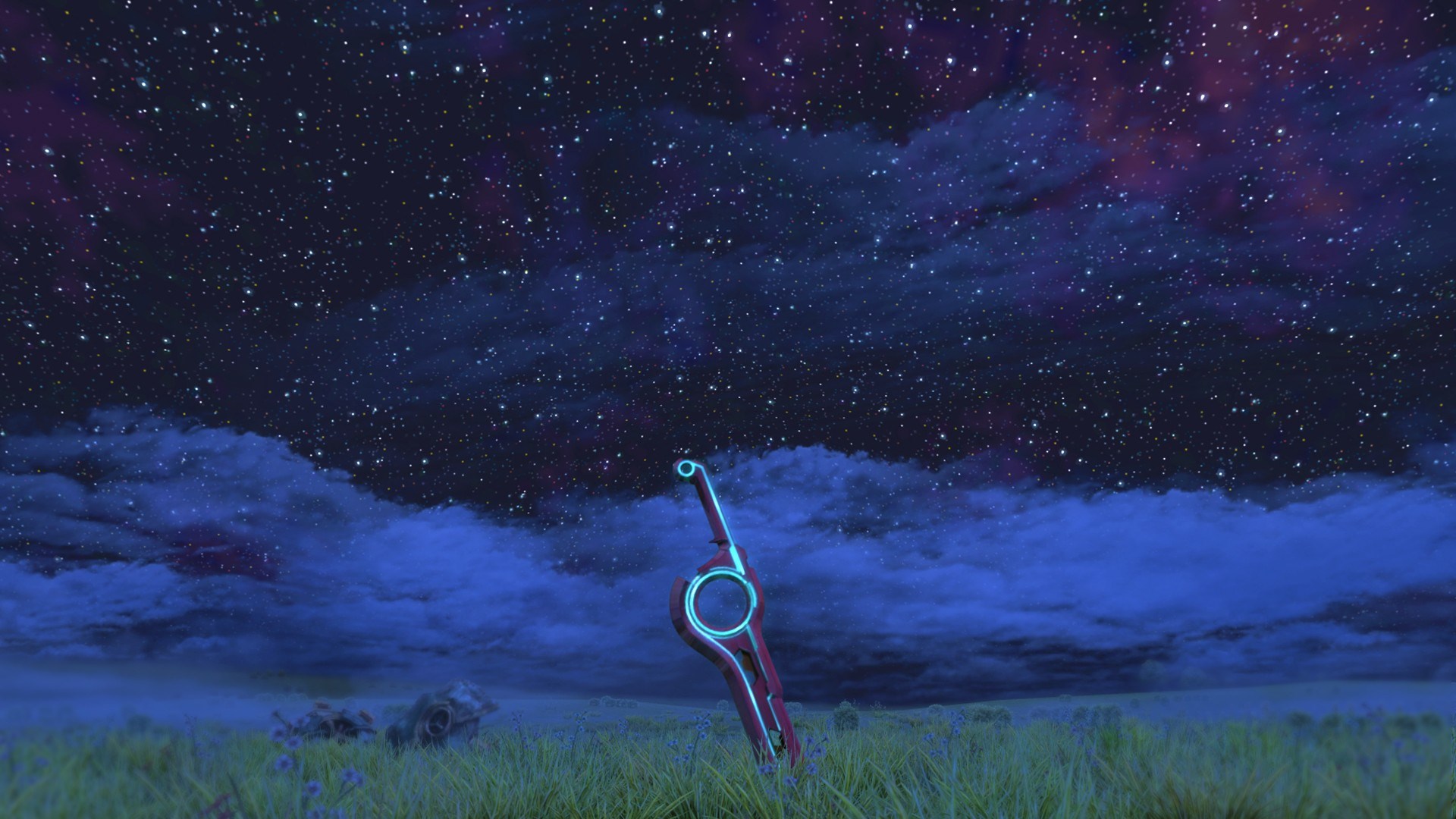 Monado from Xenoblade Chronicles under the stars HD Wallpaper