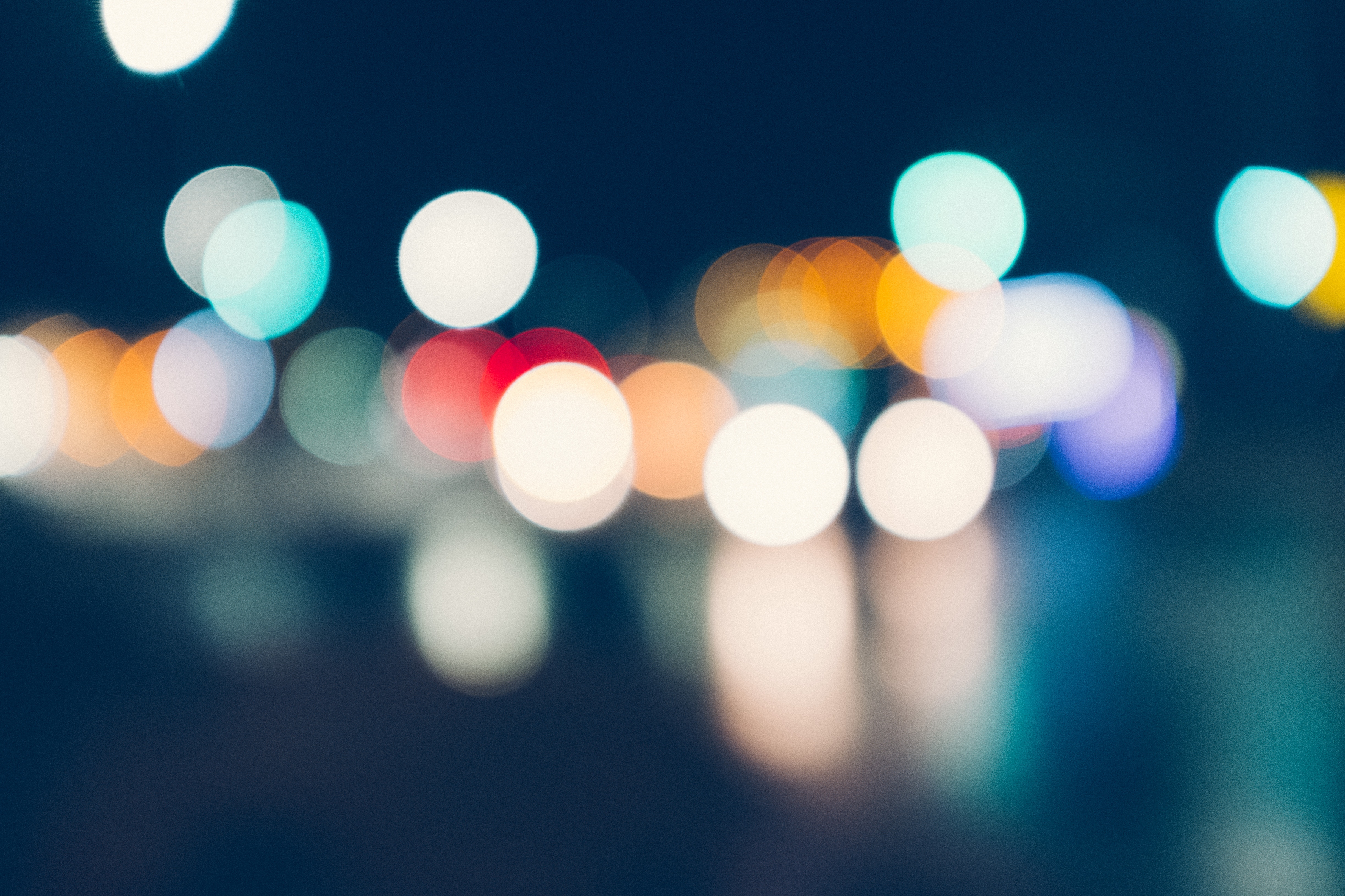 Abstract bokeh lights at night HD Wallpaper