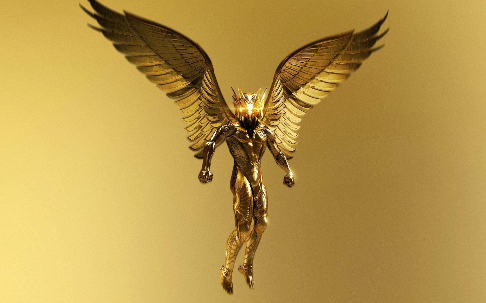 Golden winged warrior from Gods of Egypt HD Wallpaper