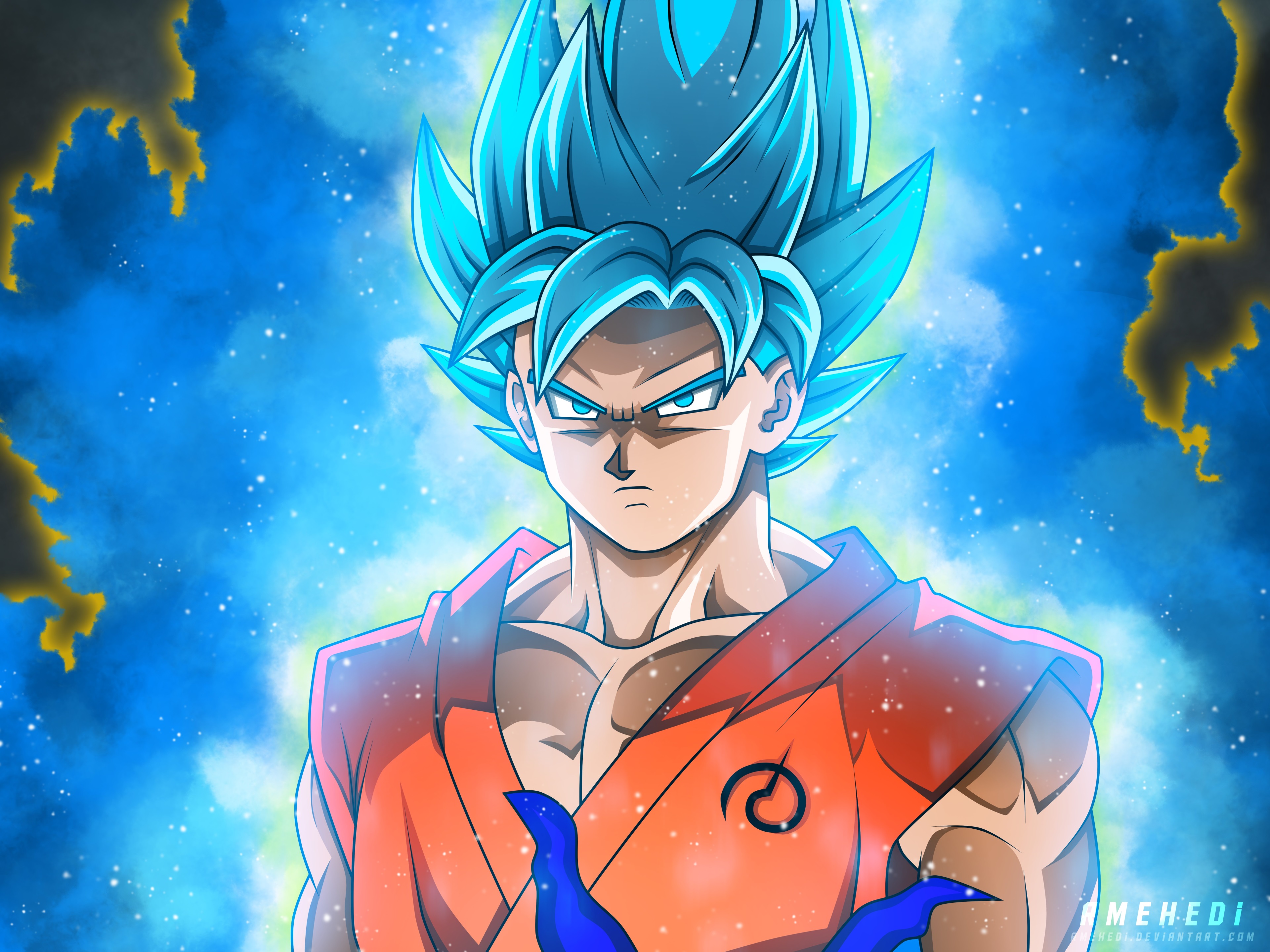 Goku Super Saiyan Blue from Dragon Ball Super 4K HD Wallpaper
