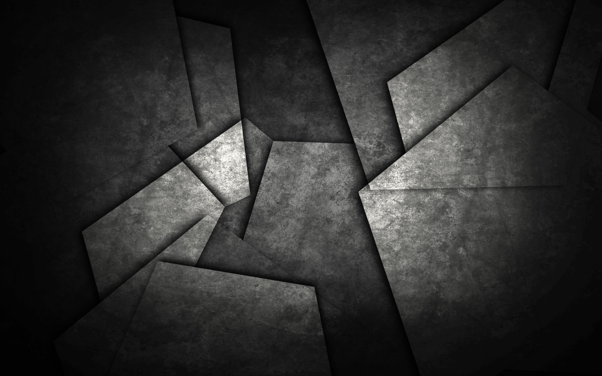 Abstract monochrome geometric pattern with dark metallic texture HD Wallpaper