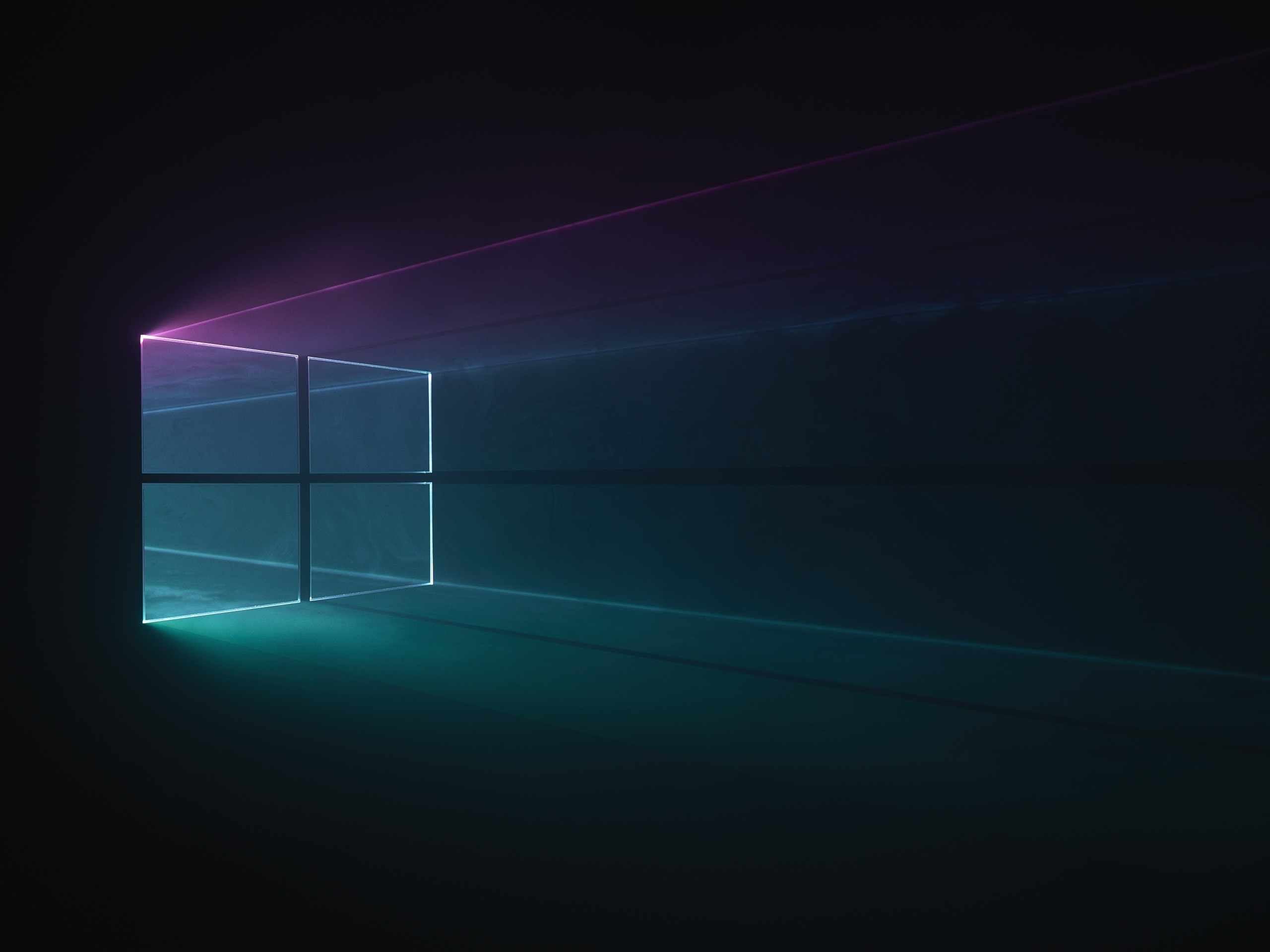 Windows 10 abstract logo with neon light HD Wallpaper