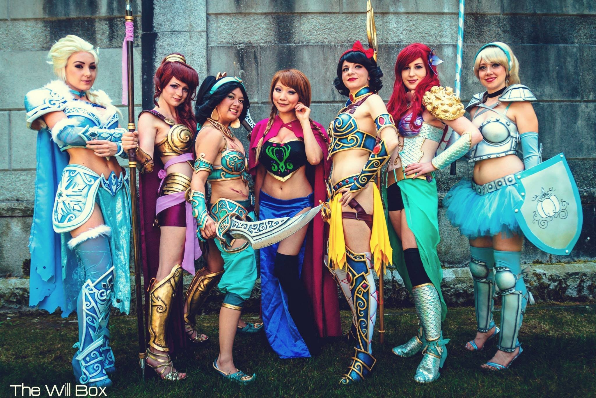 Women in Disney Princess Cosplay Outfits HD Wallpaper