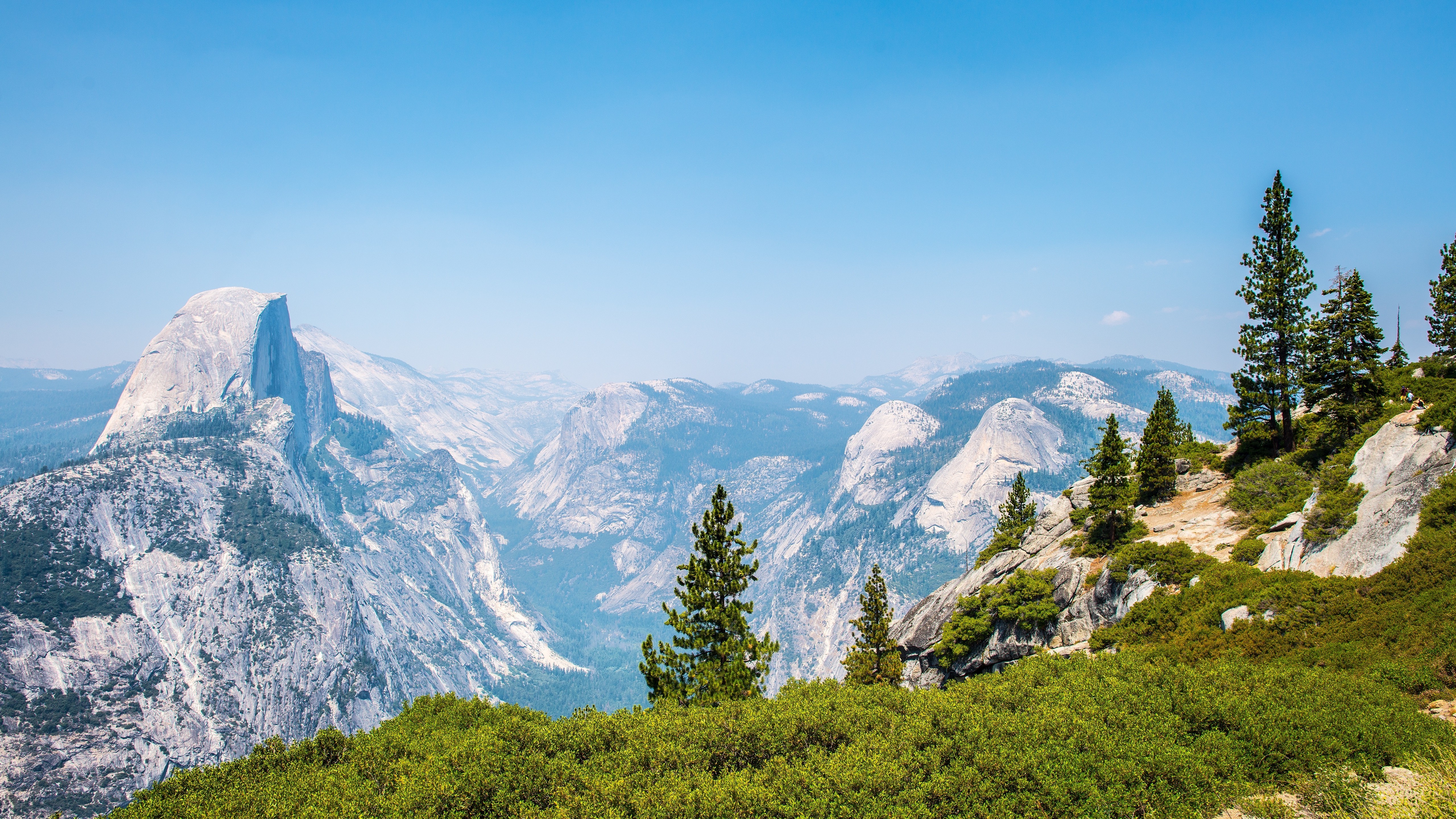 Yosemite Valley Scenic Mountain Landscape HD Wallpaper