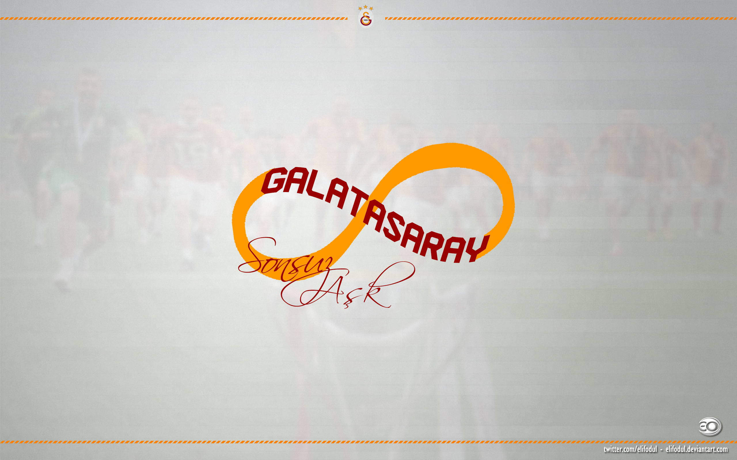 Galatasaray SK infinity logo with text HD Wallpaper