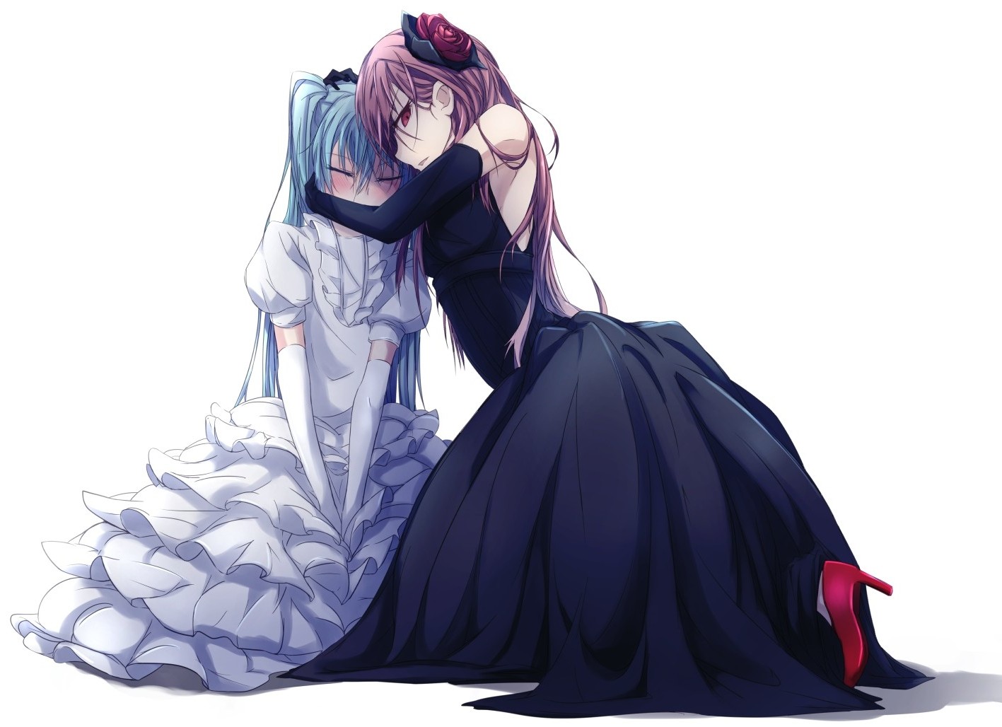 Megurine Luka and Hatsune Miku from Vocaloid HD Wallpaper