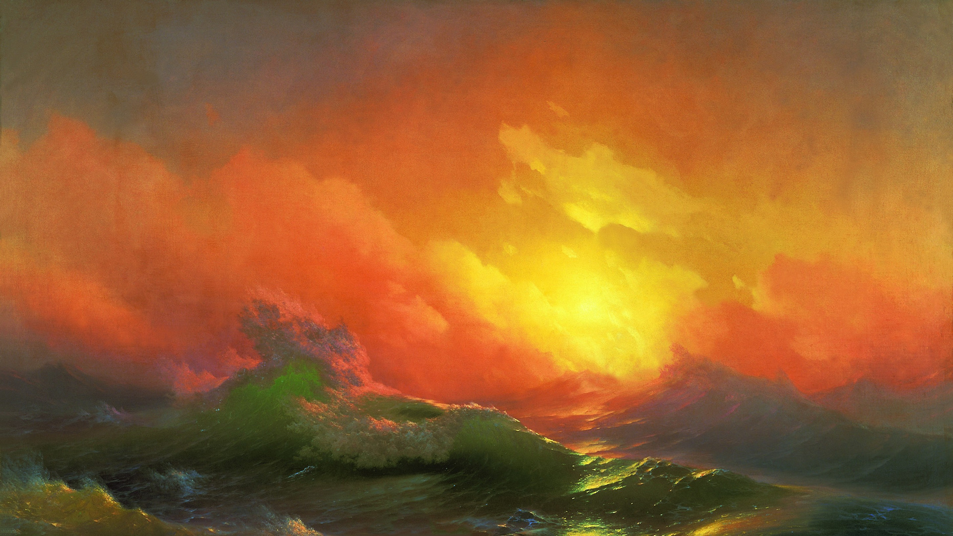 The Ninth Wave by Ivan Aivazovsky HD Wallpaper