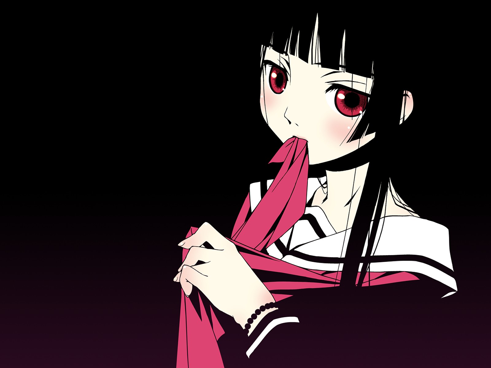 Enma Ai from Jigoku Shoujo school uniform HD Wallpaper