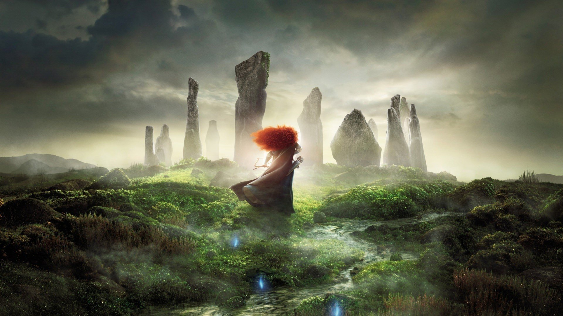 Merida from Brave in a stone circle HD Wallpaper