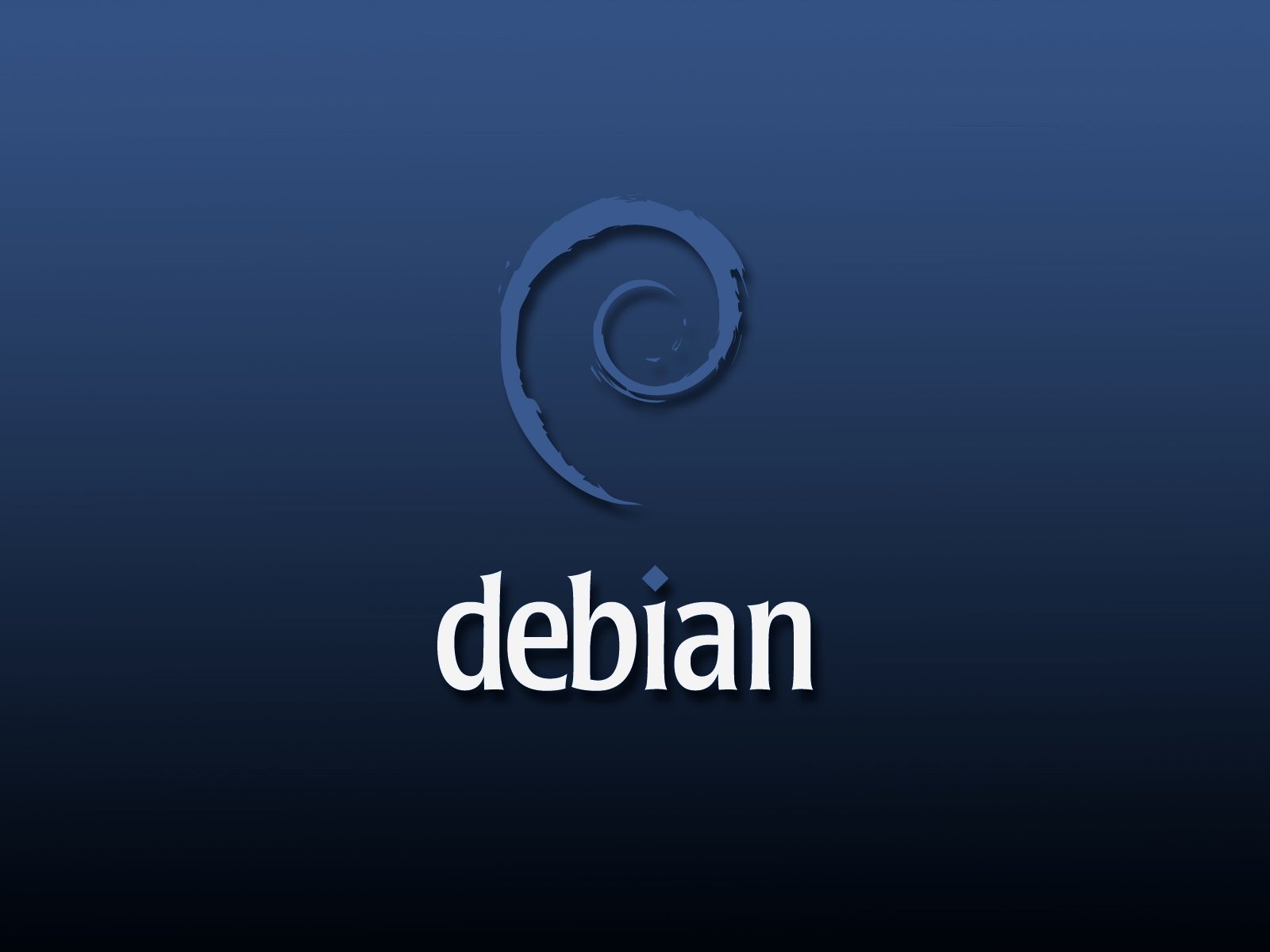 Debian logo on a blue background HD Wallpaper