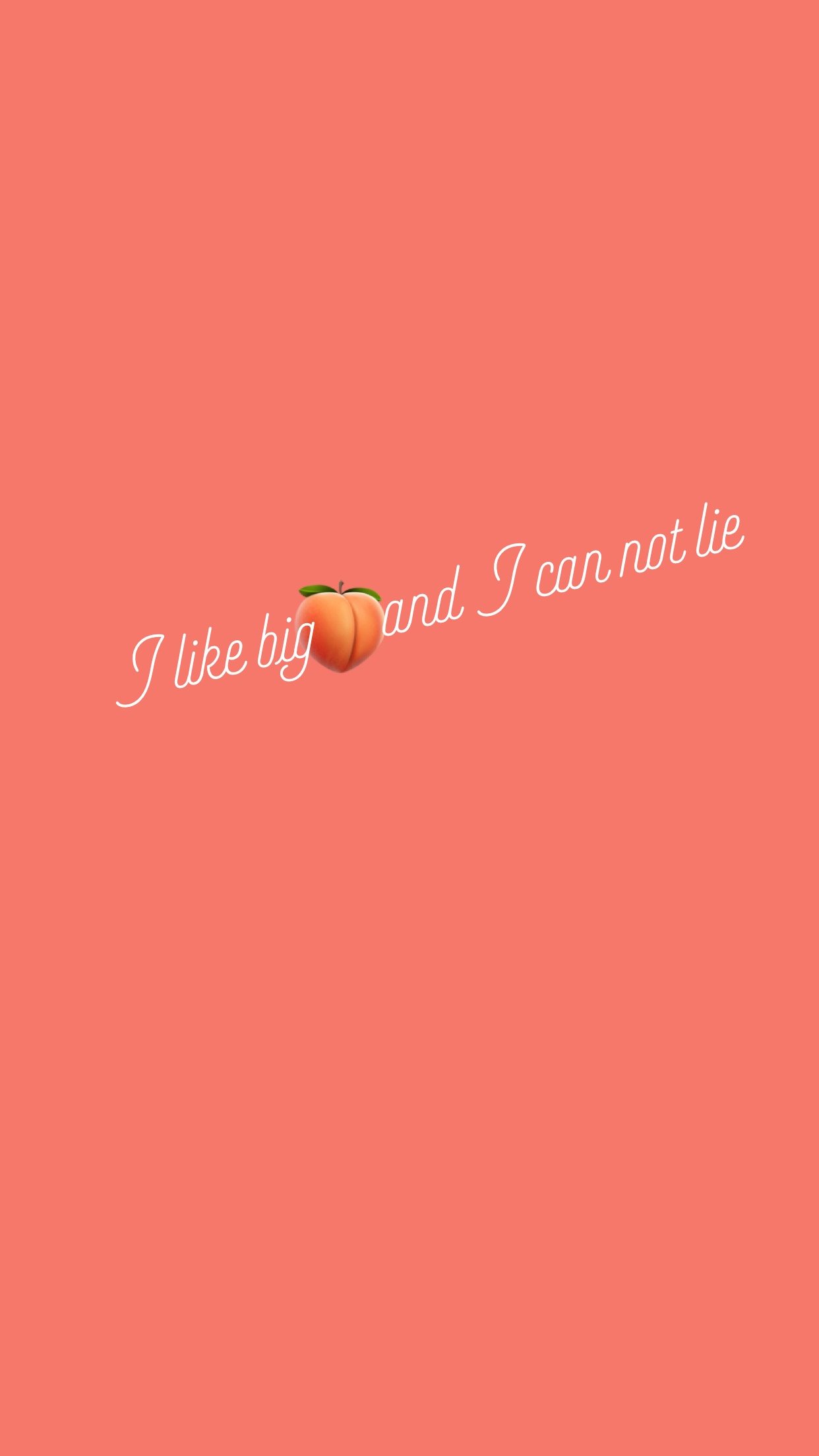 I like big and I cannot lie peach emoji HD Wallpaper