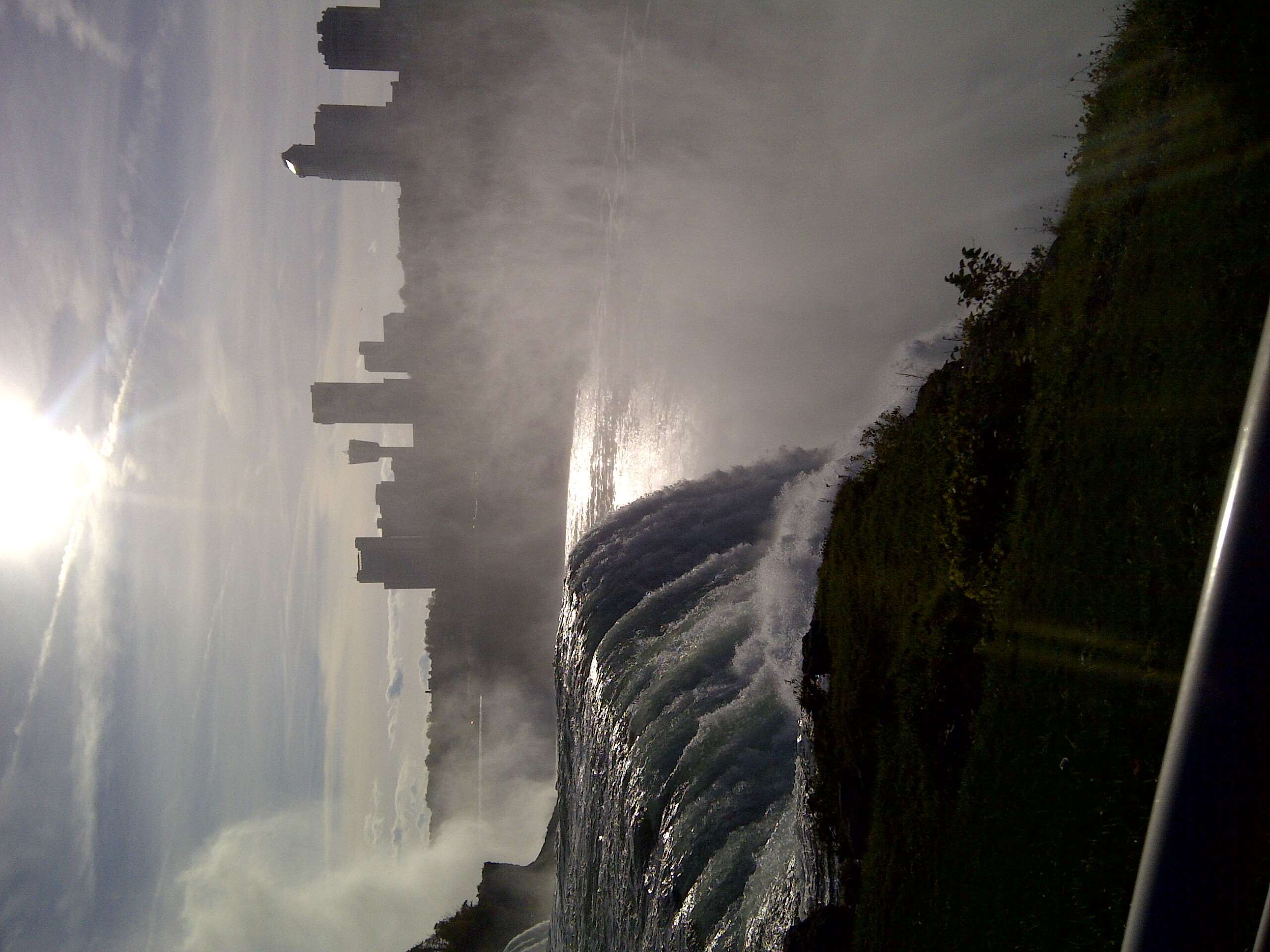 Niagara Falls with City Skyline HD Wallpaper