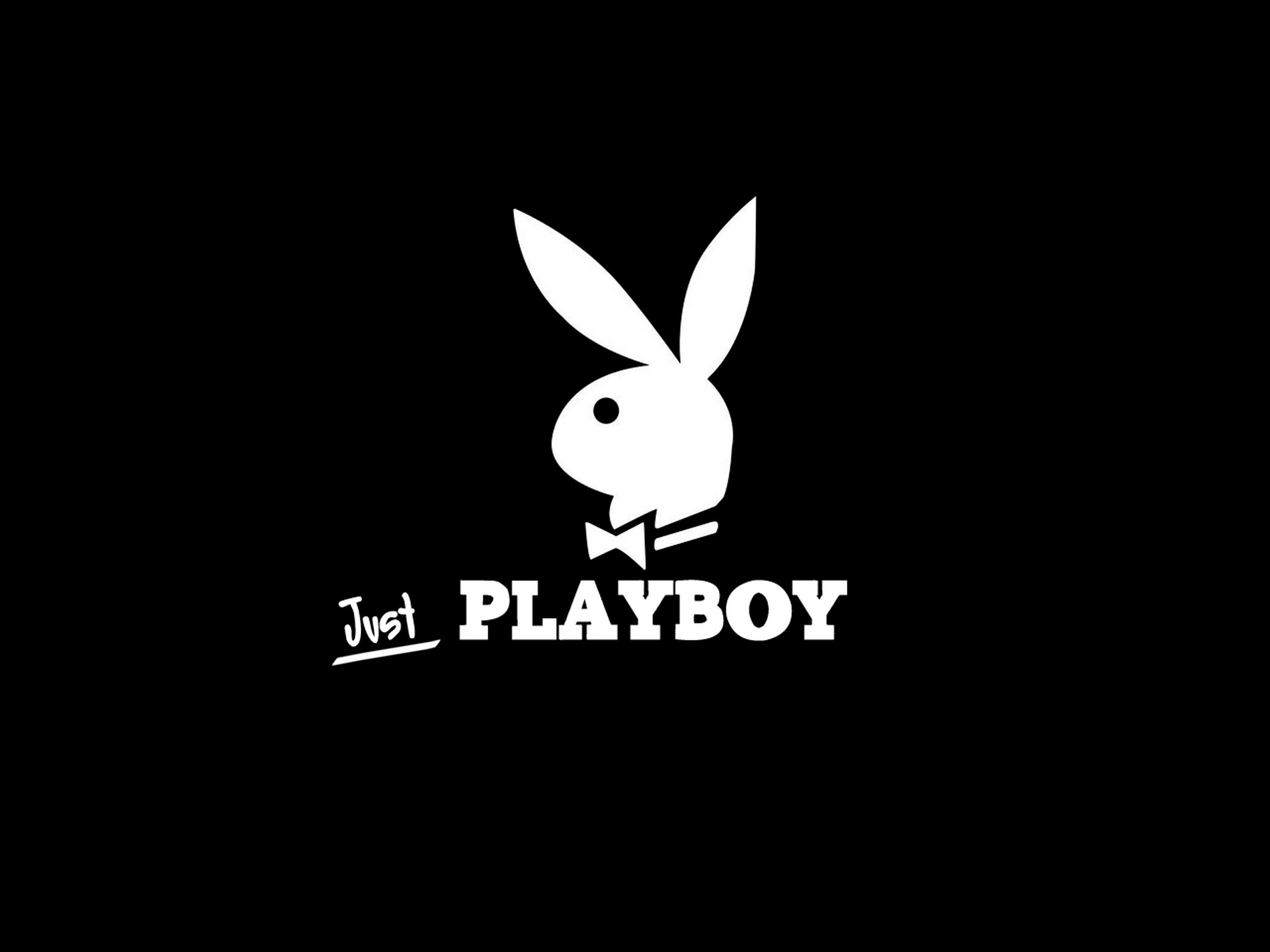 Playboy bunny logo with text HD Wallpaper