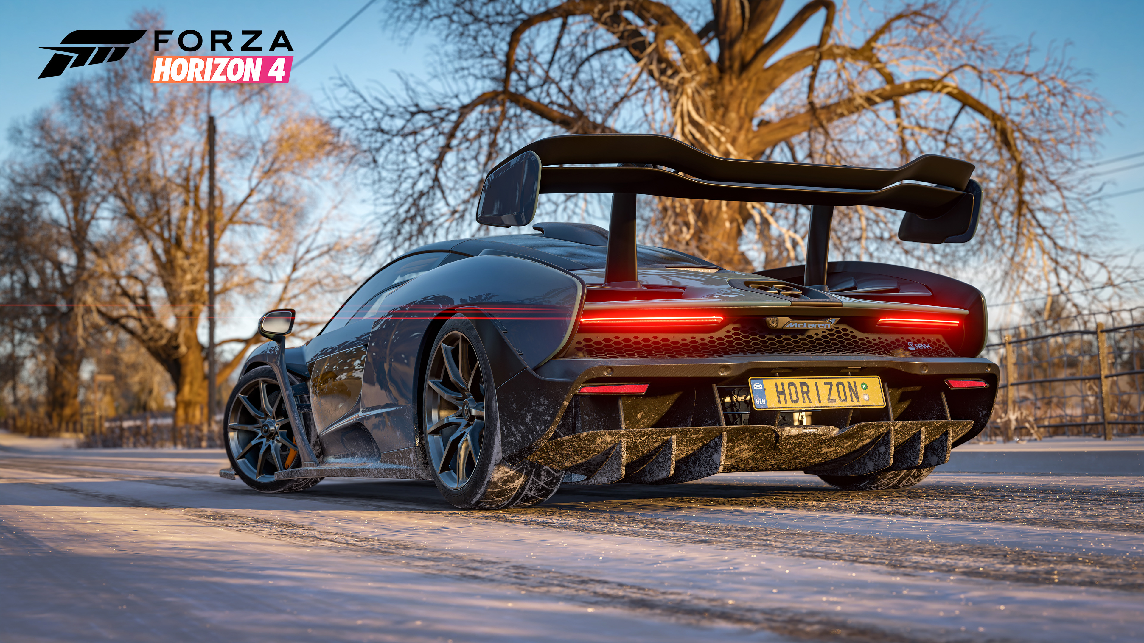 McLaren Senna from Forza Horizon 4 in winter HD Wallpaper
