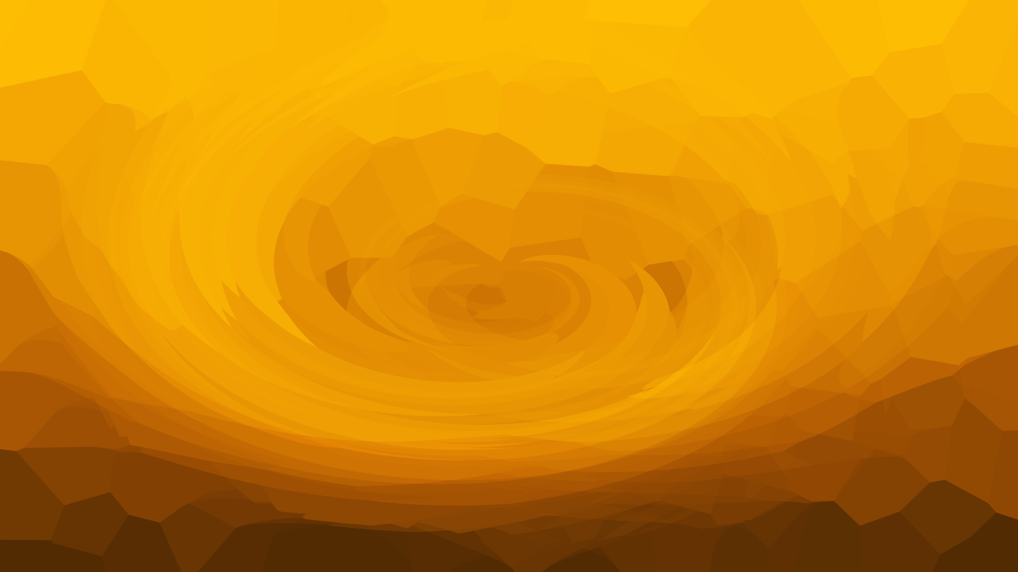 Abstract yellow and orange swirl 4K HD Wallpaper