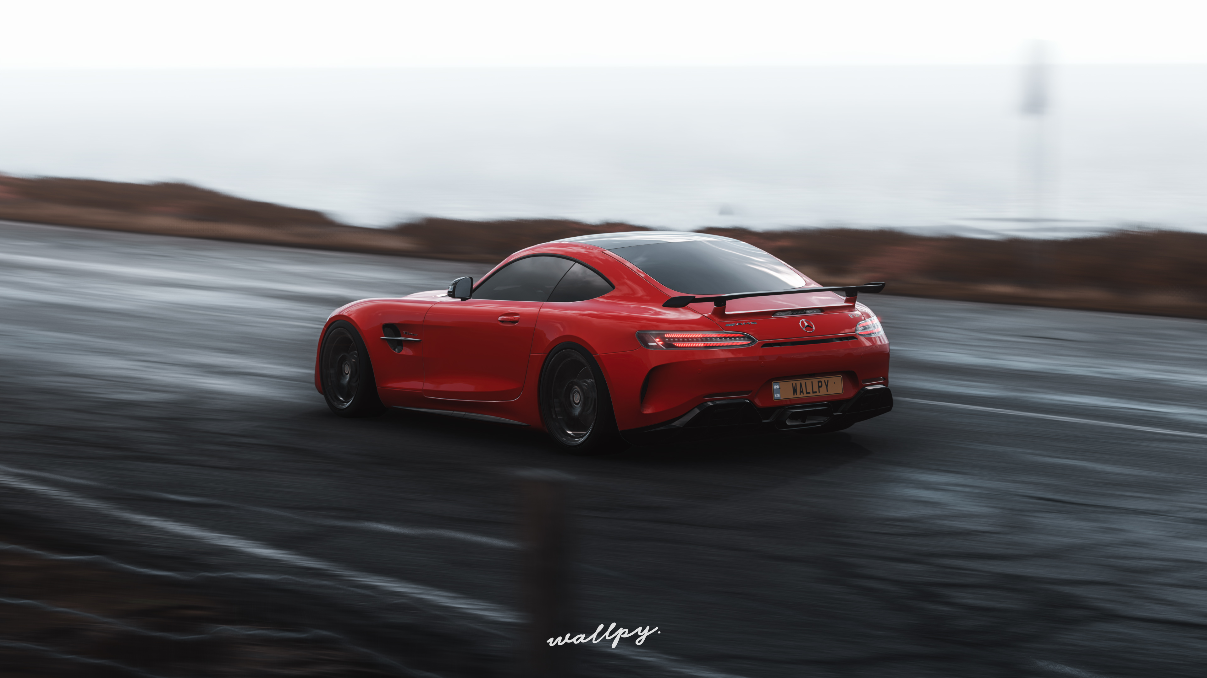 Red Mercedes-AMG GT R in Forza Horizon 4 HD Wallpaper