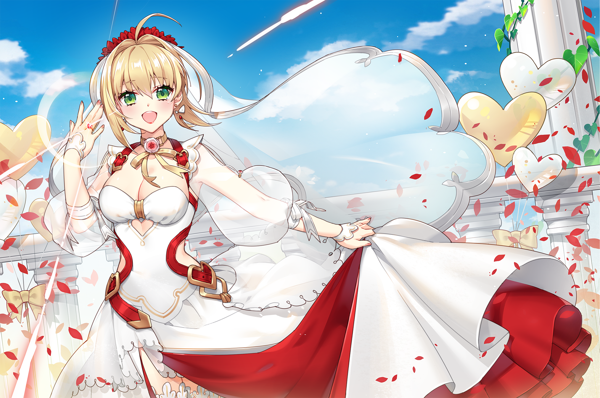 Nero Claudius from Fate Series in wedding dress HD Wallpaper